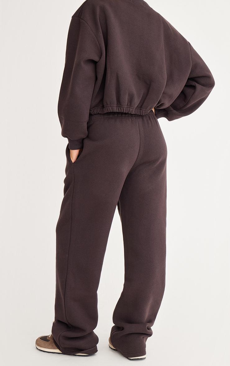 Dark Chocolate Drawcord Hem Oversized Sweatpants Product Image