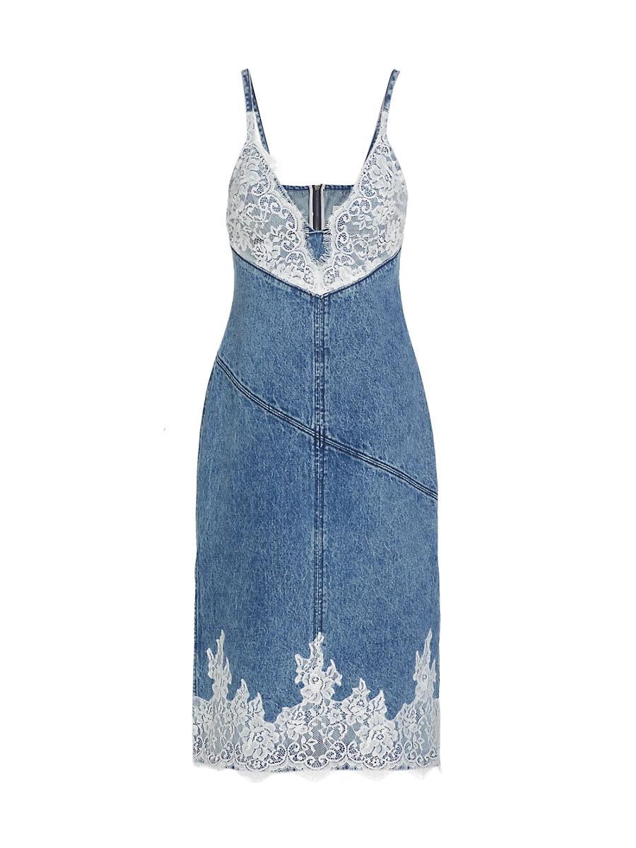 3.1 Phillip Lim Lace Trim Denim Midi Dress Product Image