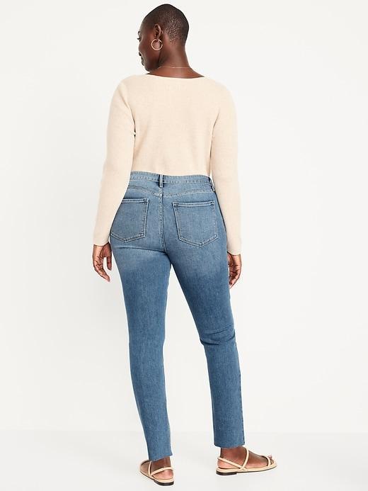 High-Waisted Wow Straight Ankle Jeans Product Image