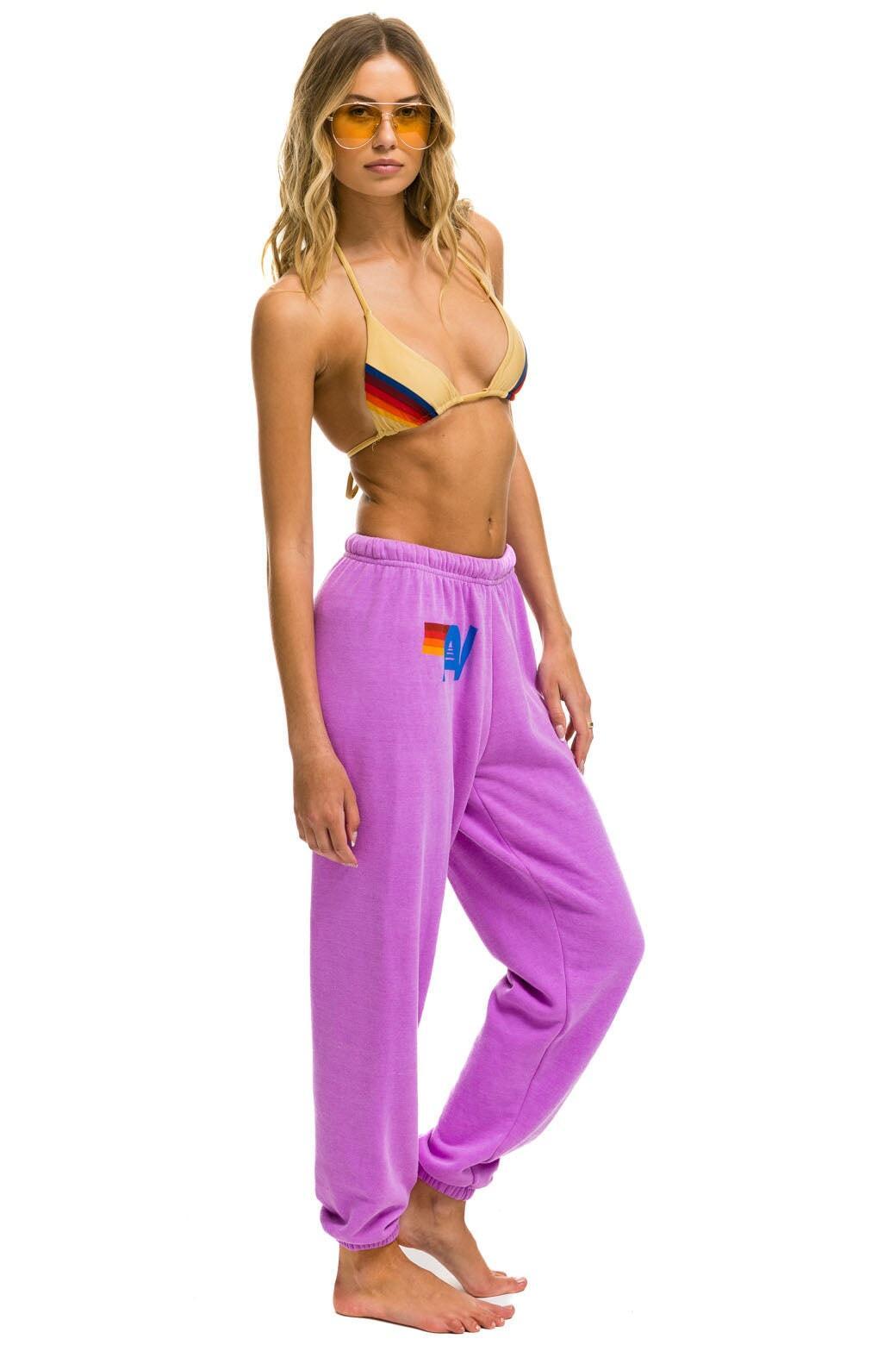 LOGO SWEATPANTS - NEON PURPLE Female Product Image