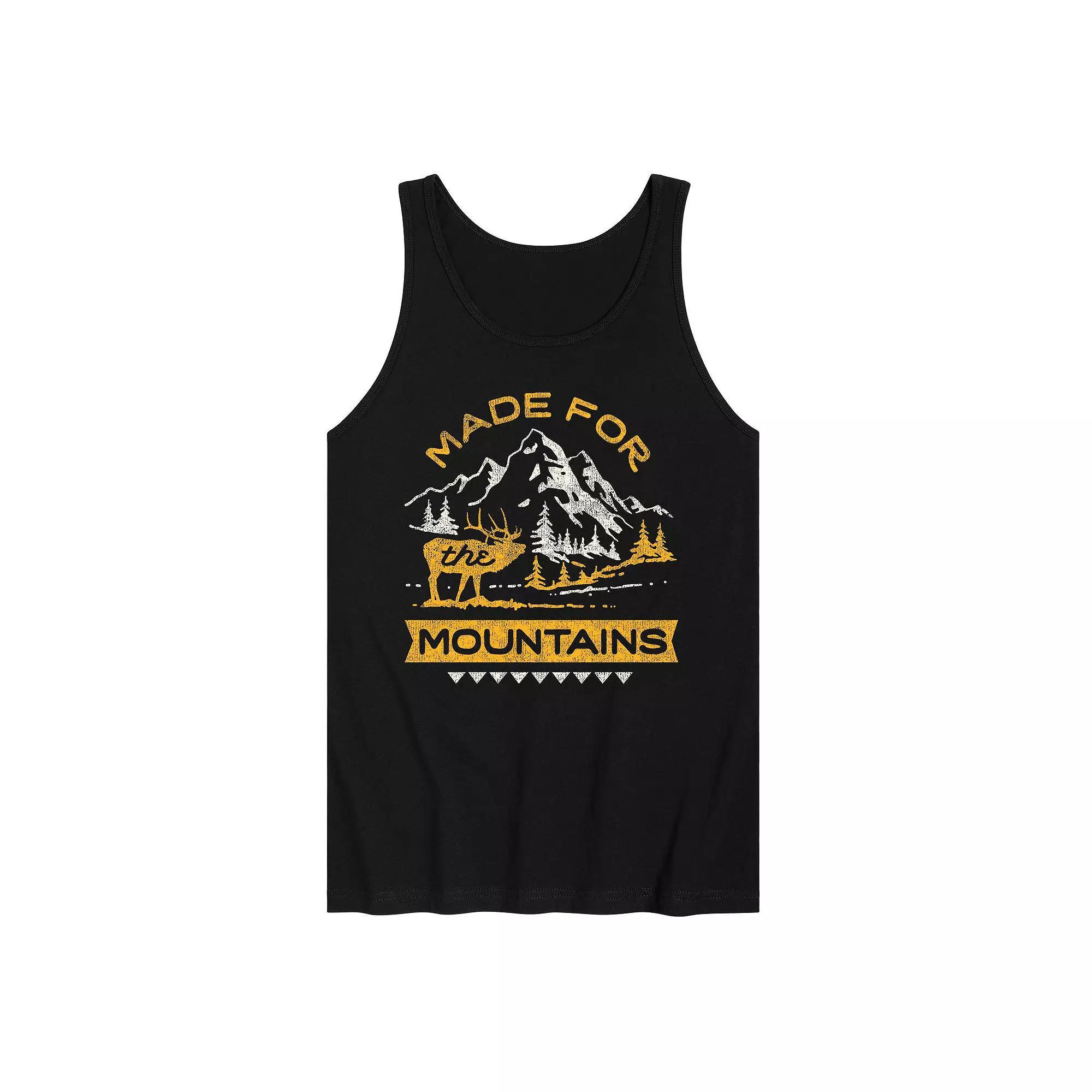 Men's Made For The Mountains Tank Top, Size: Large, Black Product Image