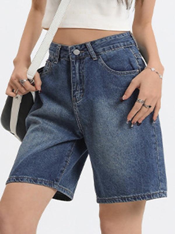 Vintage Denim Bermuda Shorts Product Image