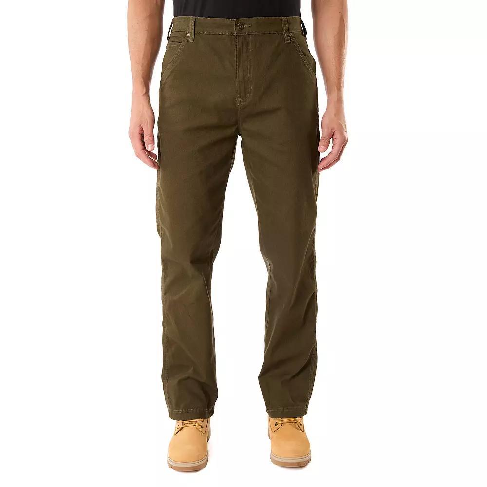 Men's Smith's Workwear Stretch Duck Canvas Carpenter Pants, Size: 38 X 32, Black Olive Product Image