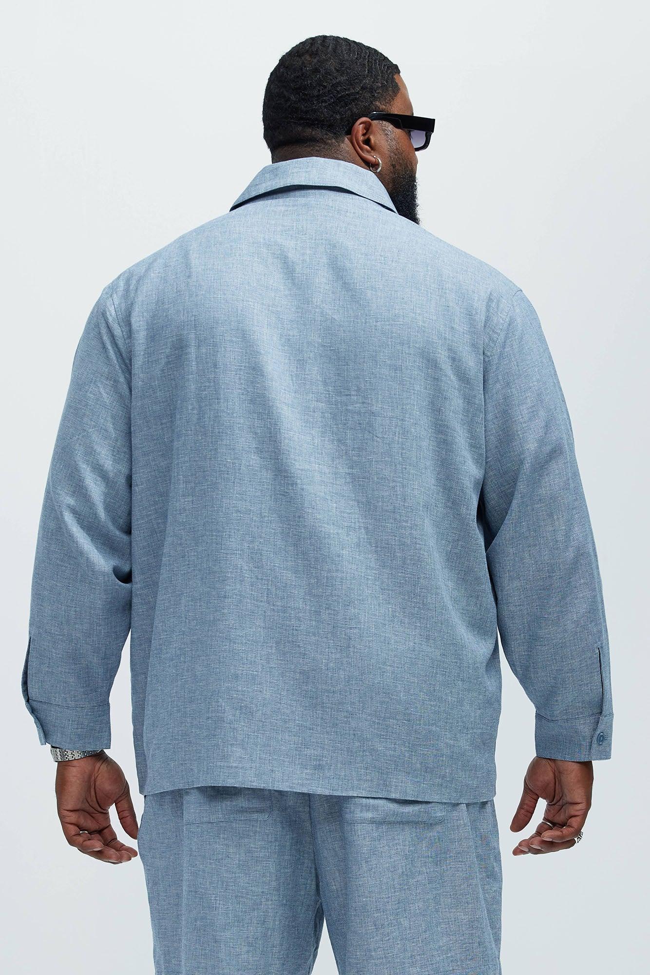Bahamas Linen Chore Jacket - Blue Product Image