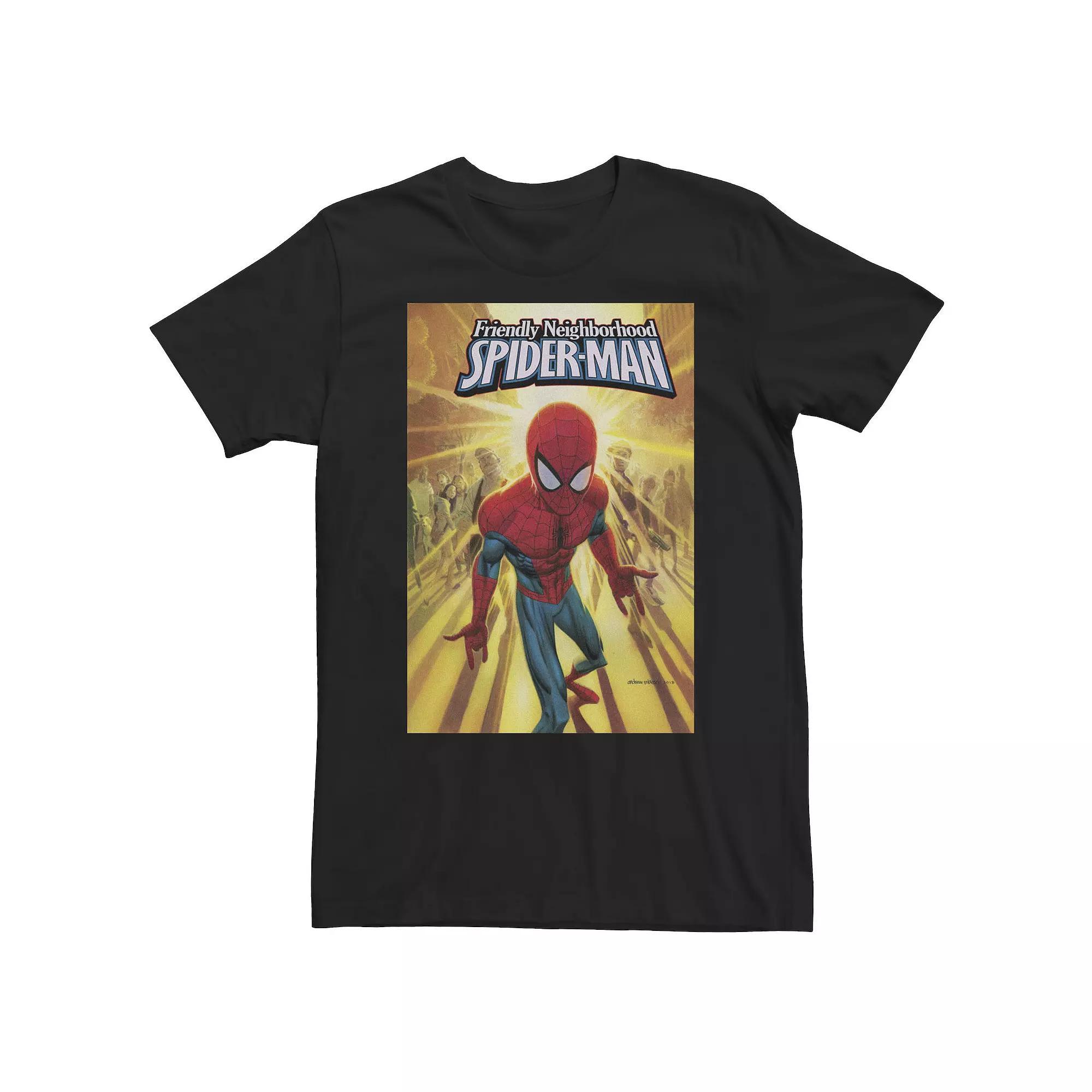 Big & Tall Marvel Comixology Spider-Man The Fight Below Comic Cover Tee, Men's,  Product Image