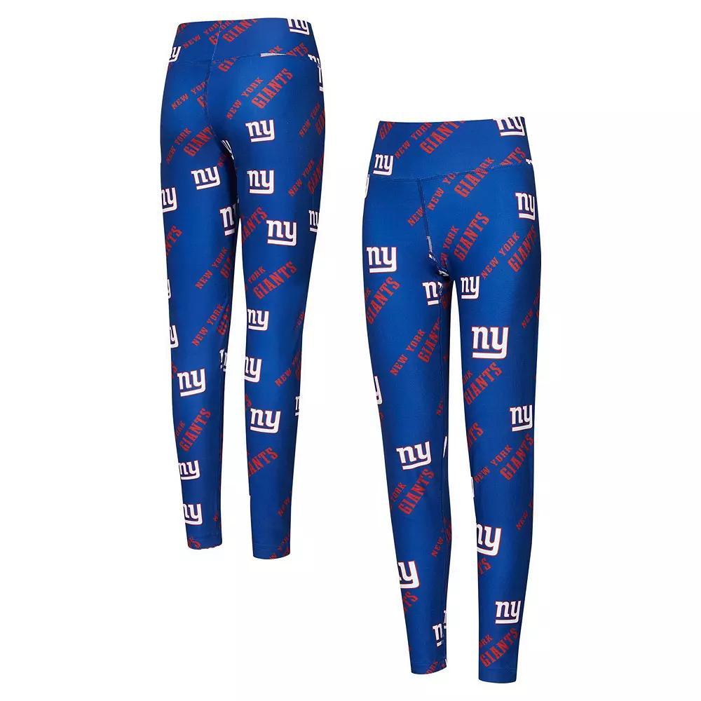 Women's Concepts Sport Royal New York Giants Breakthrough Allover Print Knit Leggings,  Product Image