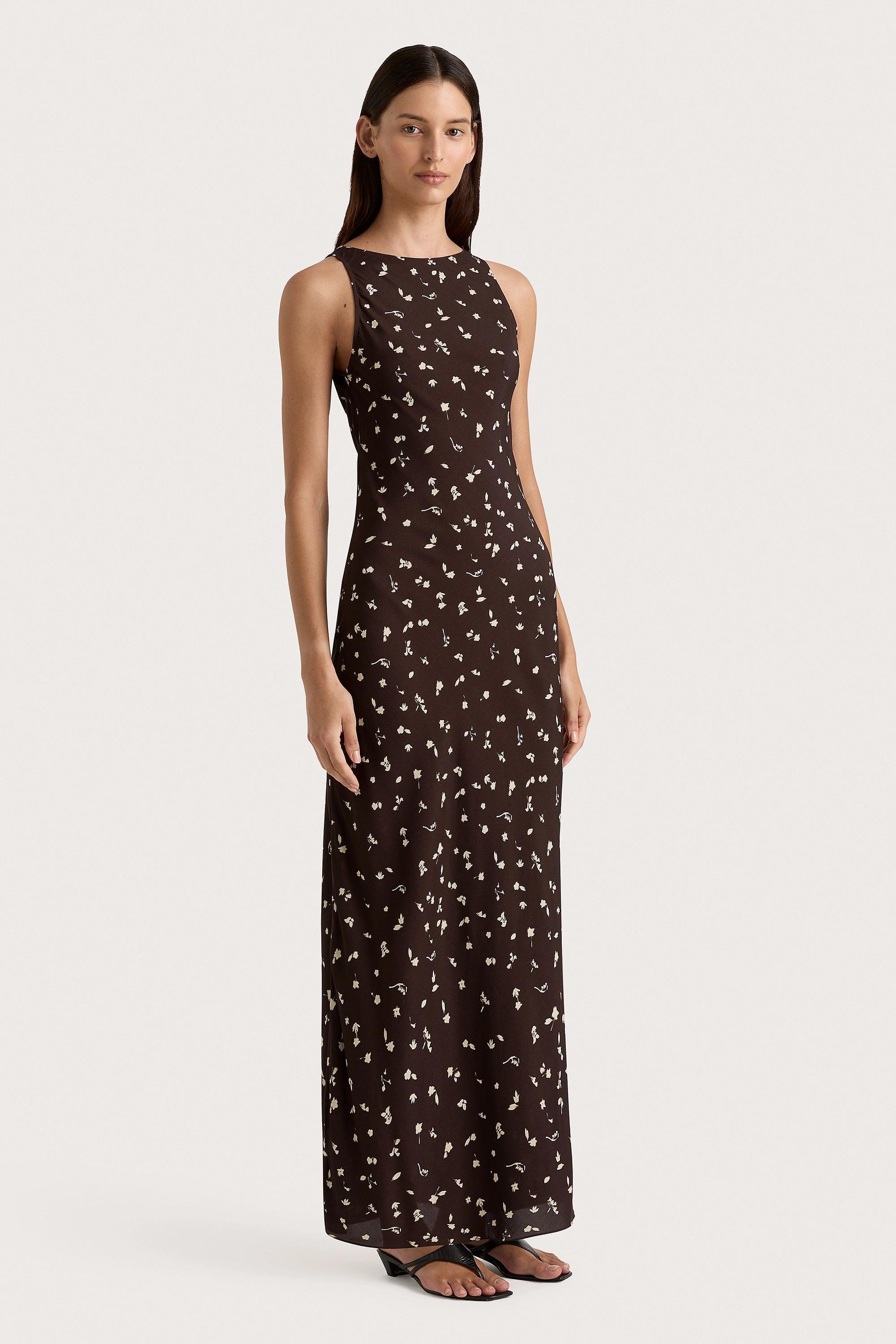 Silya Maxi Dress Clover Brown Product Image