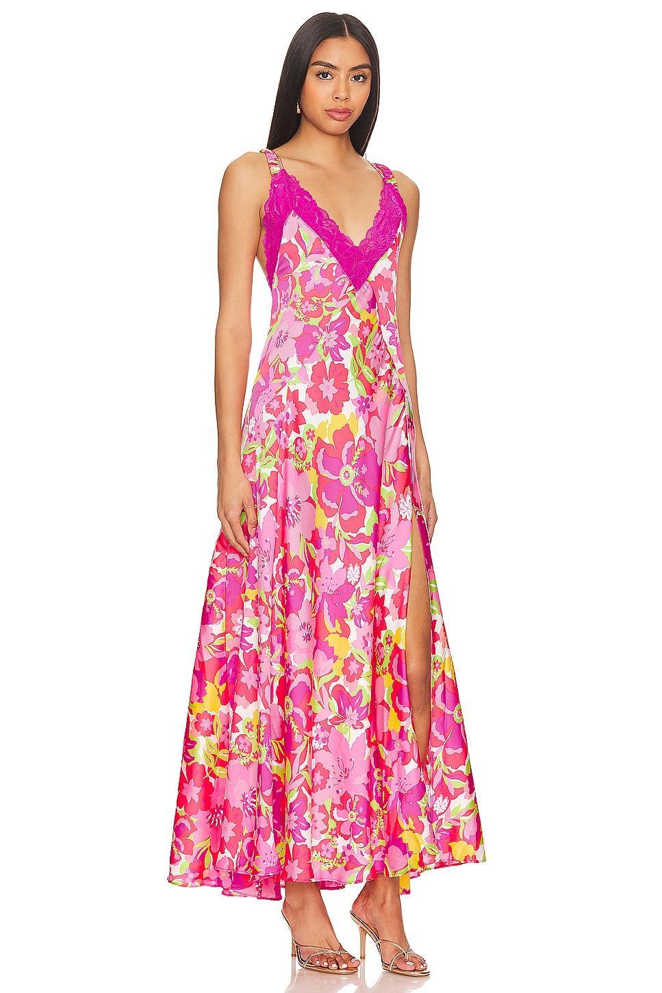 All A Bloom Maxi Dress In Neon Pop Combo Free People Product Image