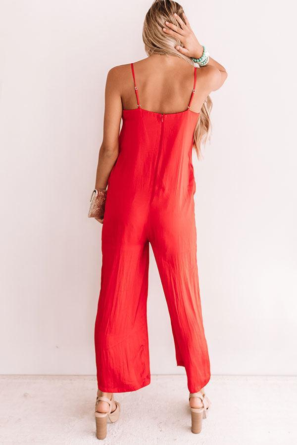 Champagne And Kisses Jumpsuit In Red Product Image