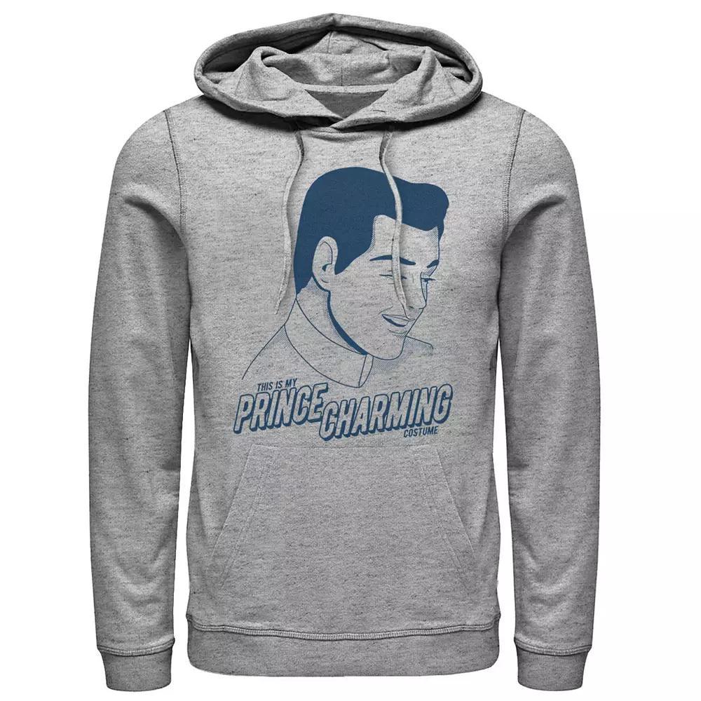 Disney's Prince Charming Men's Pullover Hoodie, Size: Small, Athletic Grey Product Image