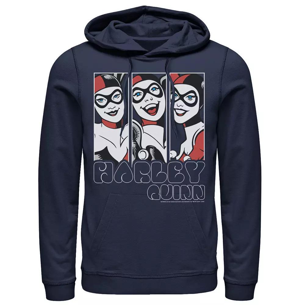 Men's Batman Harley Quinn Vintage Portrait Panel Hoodie,  Product Image