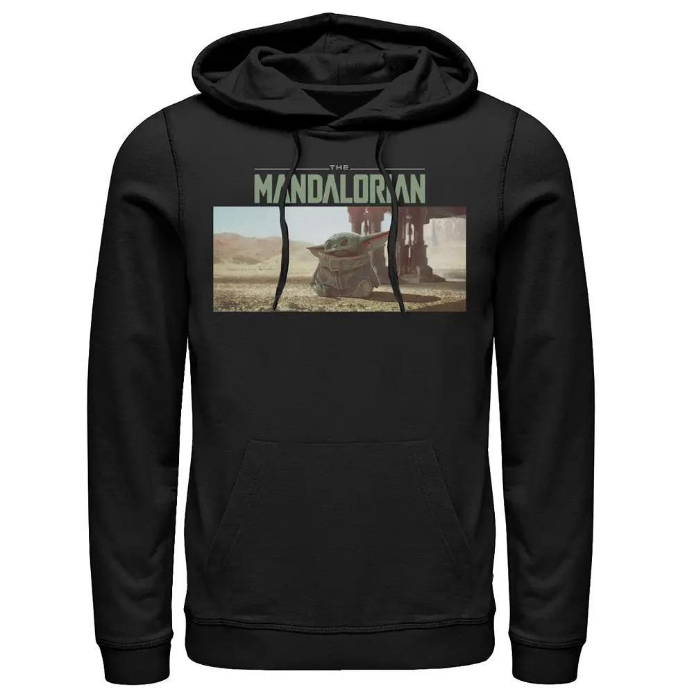 Men's Star Wars The Mandalorian The Child Logo Panel Hoodie,  Product Image
