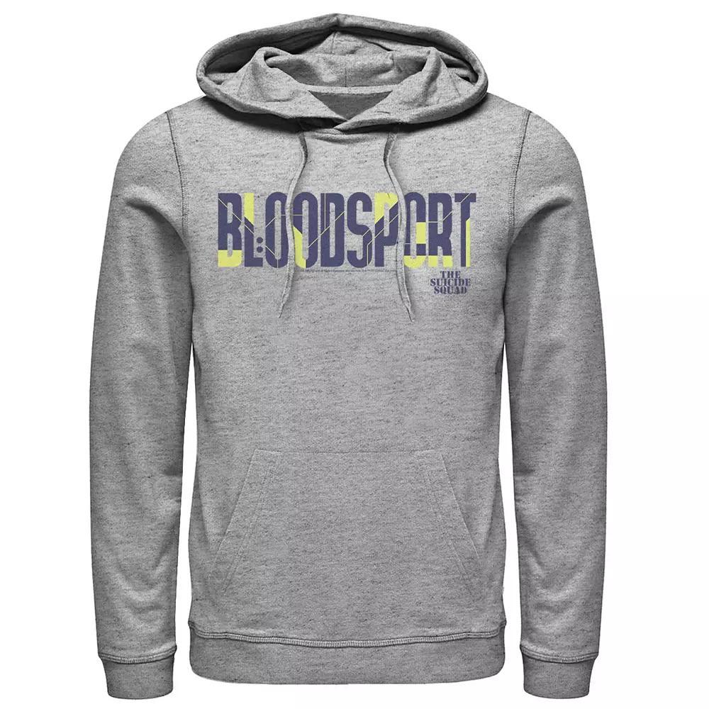 Men's The Suicide Squad Tall Bloodsport Logo Hoodie, Size: XL, Athletic Grey Product Image