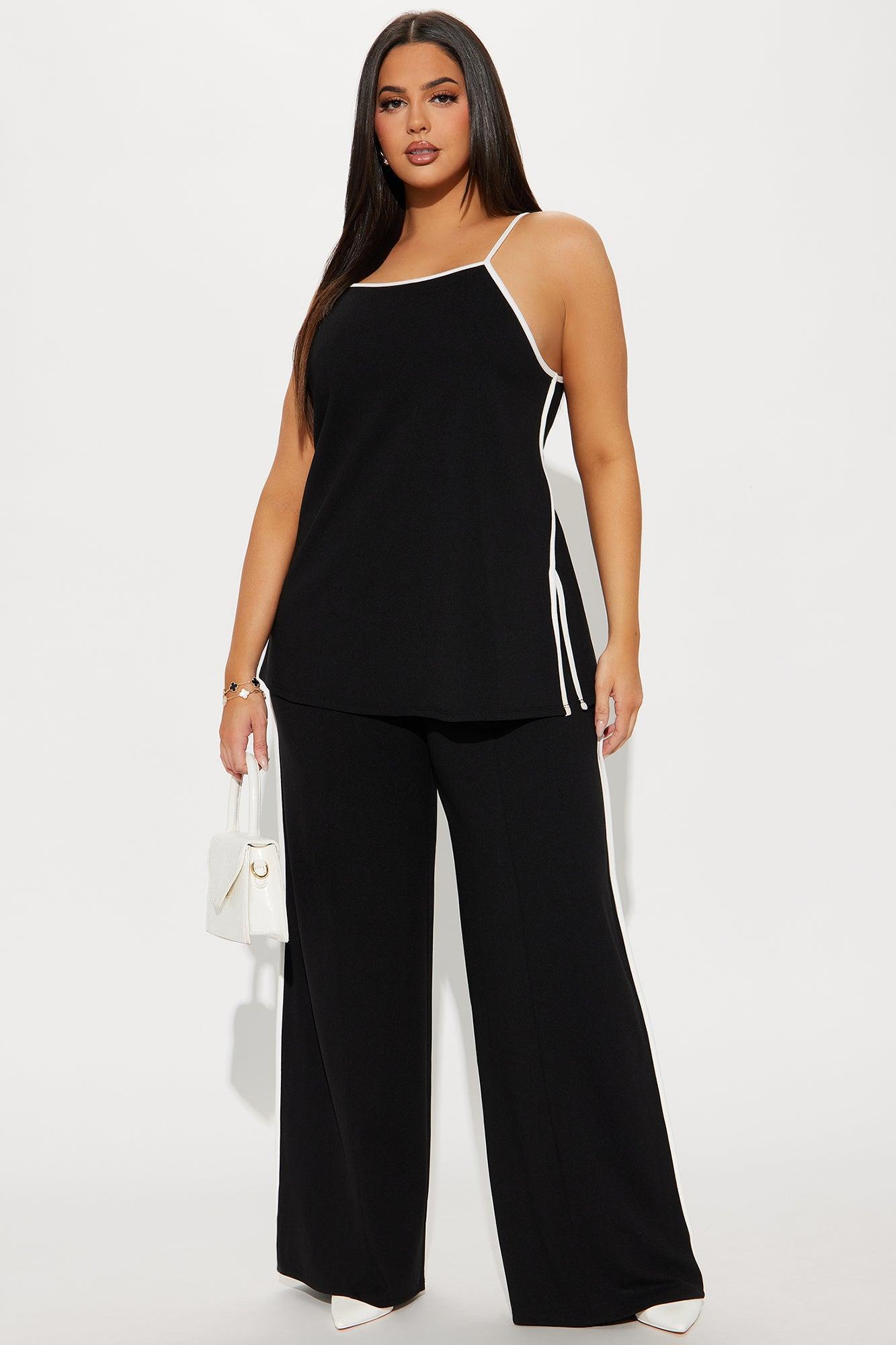 Eloise Pant Set - Black/White Product Image