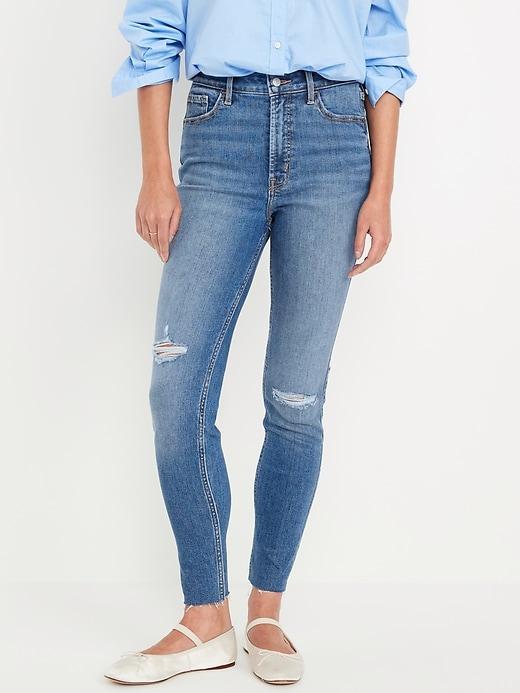 Extra High-Waisted Rockstar 360° Stretch Super-Skinny Jeans Product Image