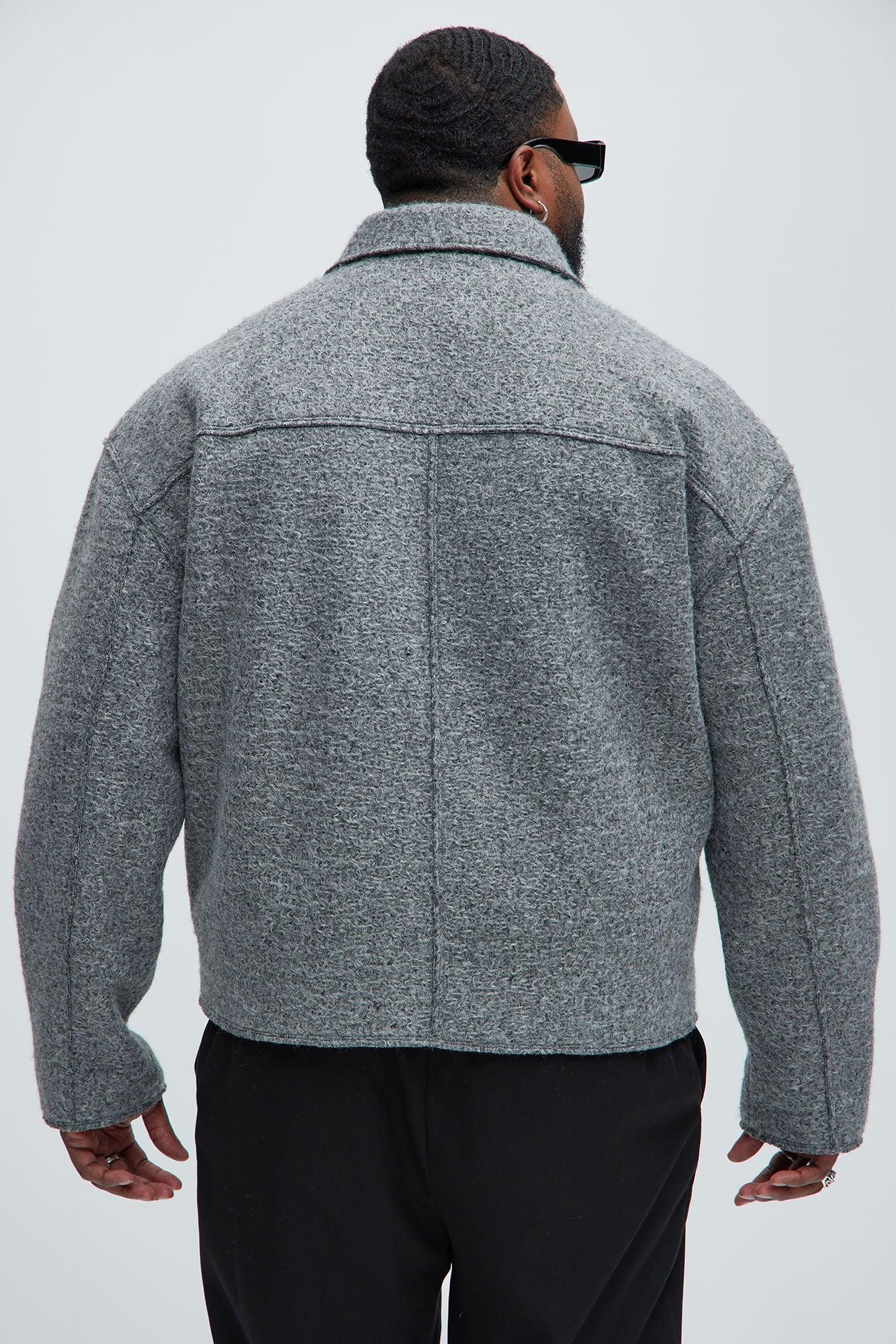 Tip- Top Wool Like Jacket - Grey Product Image