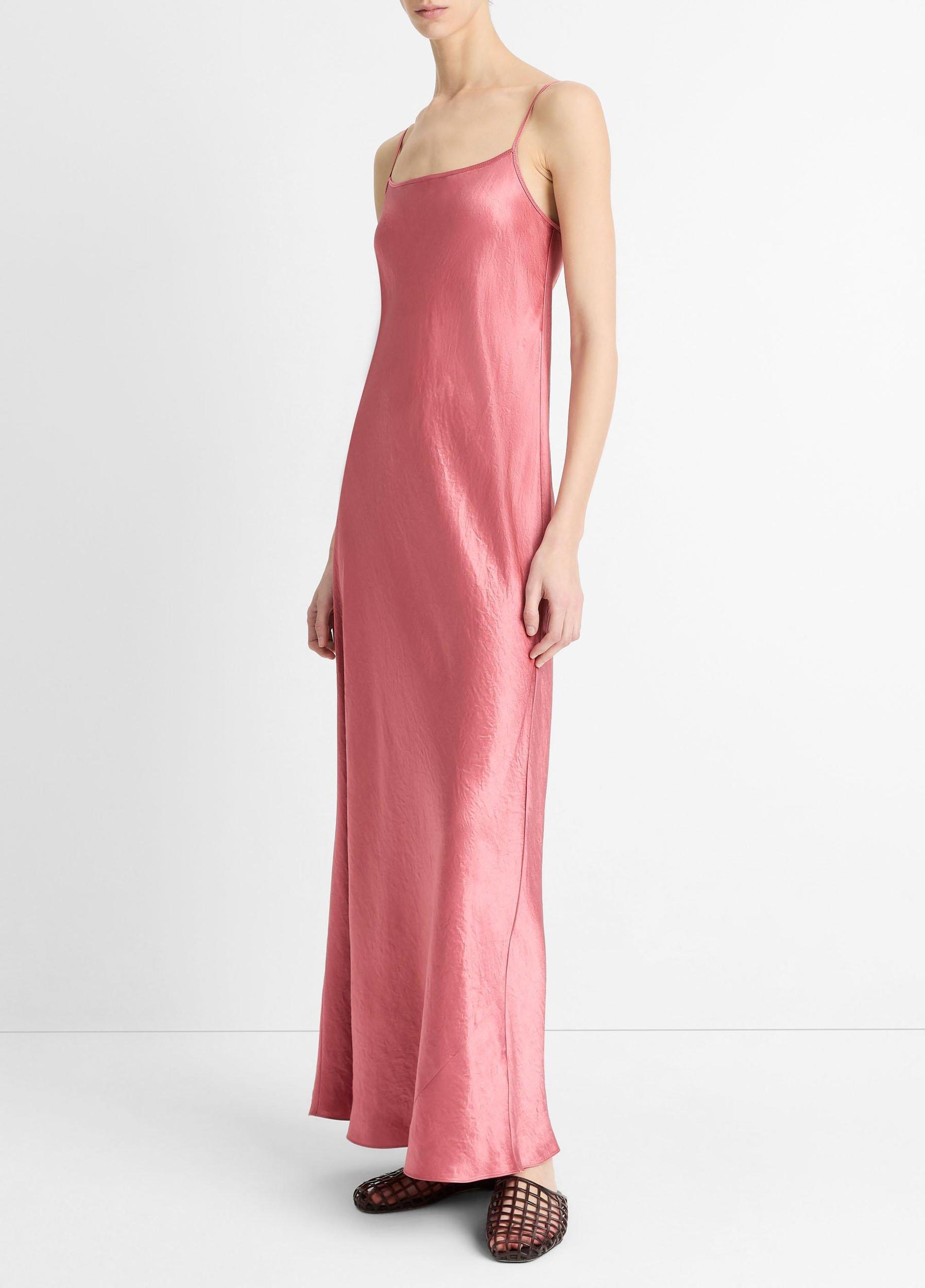 Satin Bias Maxi Slip Dress Product Image