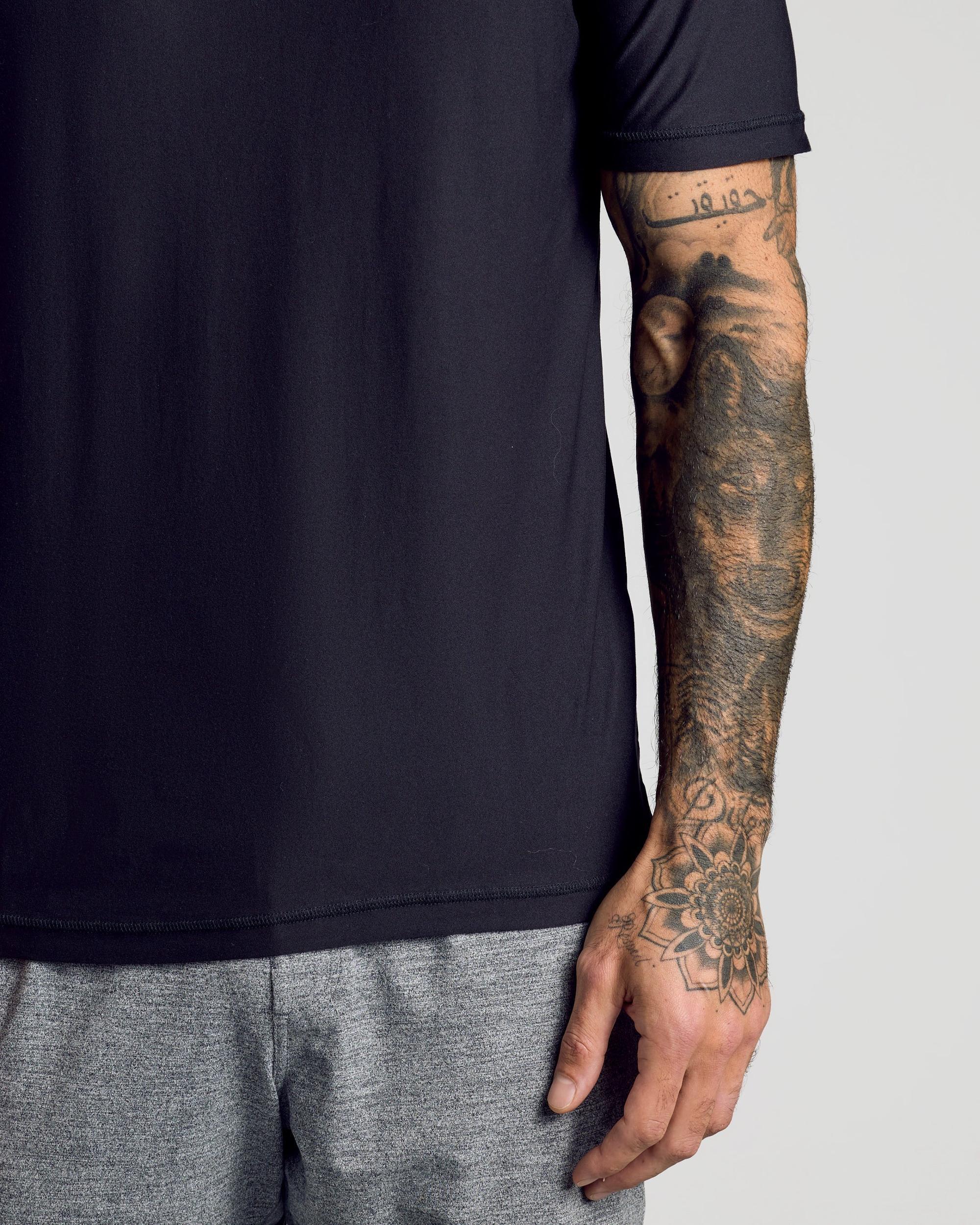 Black Active Crew Neck Tee Product Image