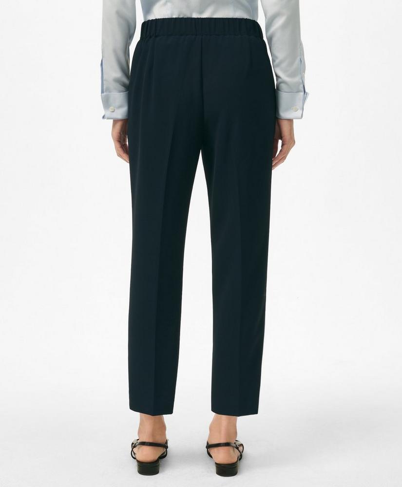 Easy Fit, Elastic Back Fine Twill Stretch Crepe Pants Product Image