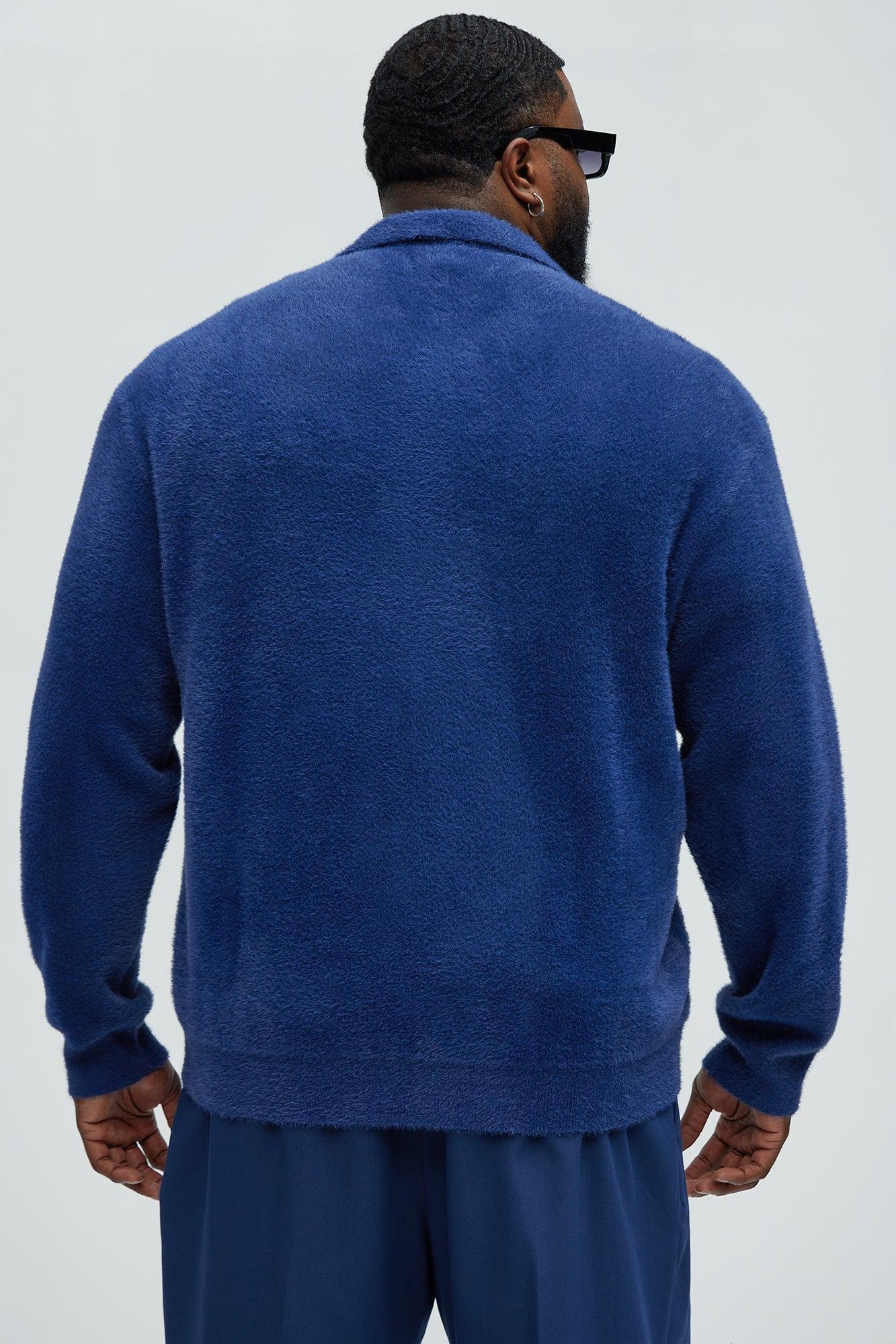 Amusing Sweater Knit Polo - Blue Product Image