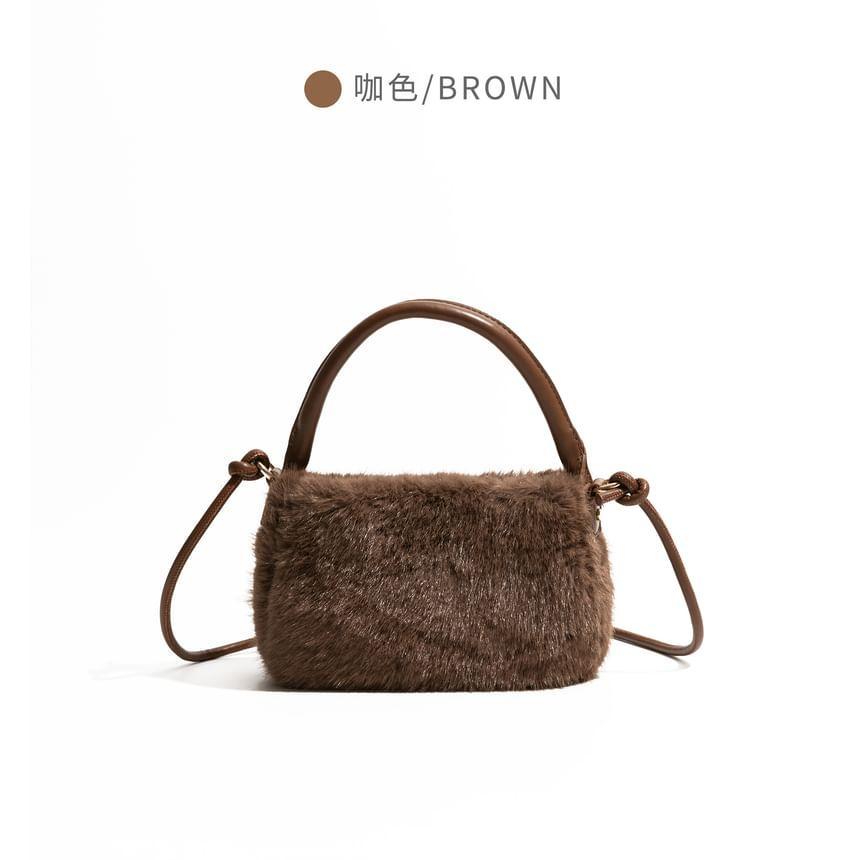 Top Handle Fluffy Crossbody Bag Product Image