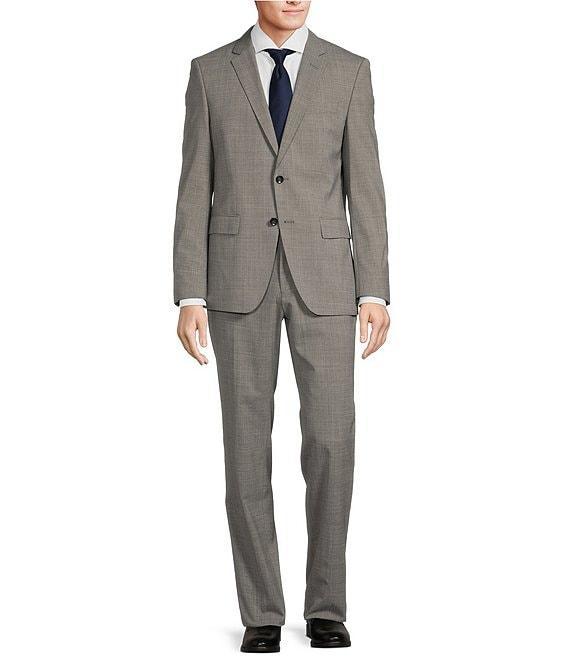Hugo Boss Slim Fit Flat Front Micro Check Pattern 2-Piece Suit Product Image