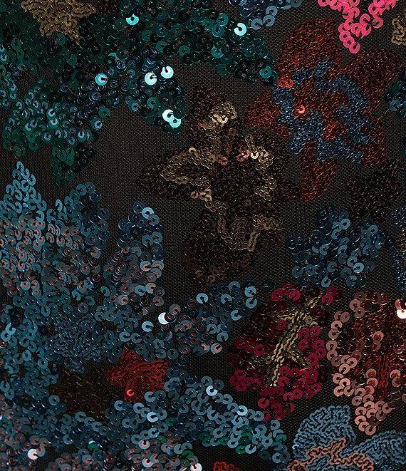 Midnight Doll Spaghetti Strap Sleeveless Sequin Bar Back Bodycon Dress Product Image