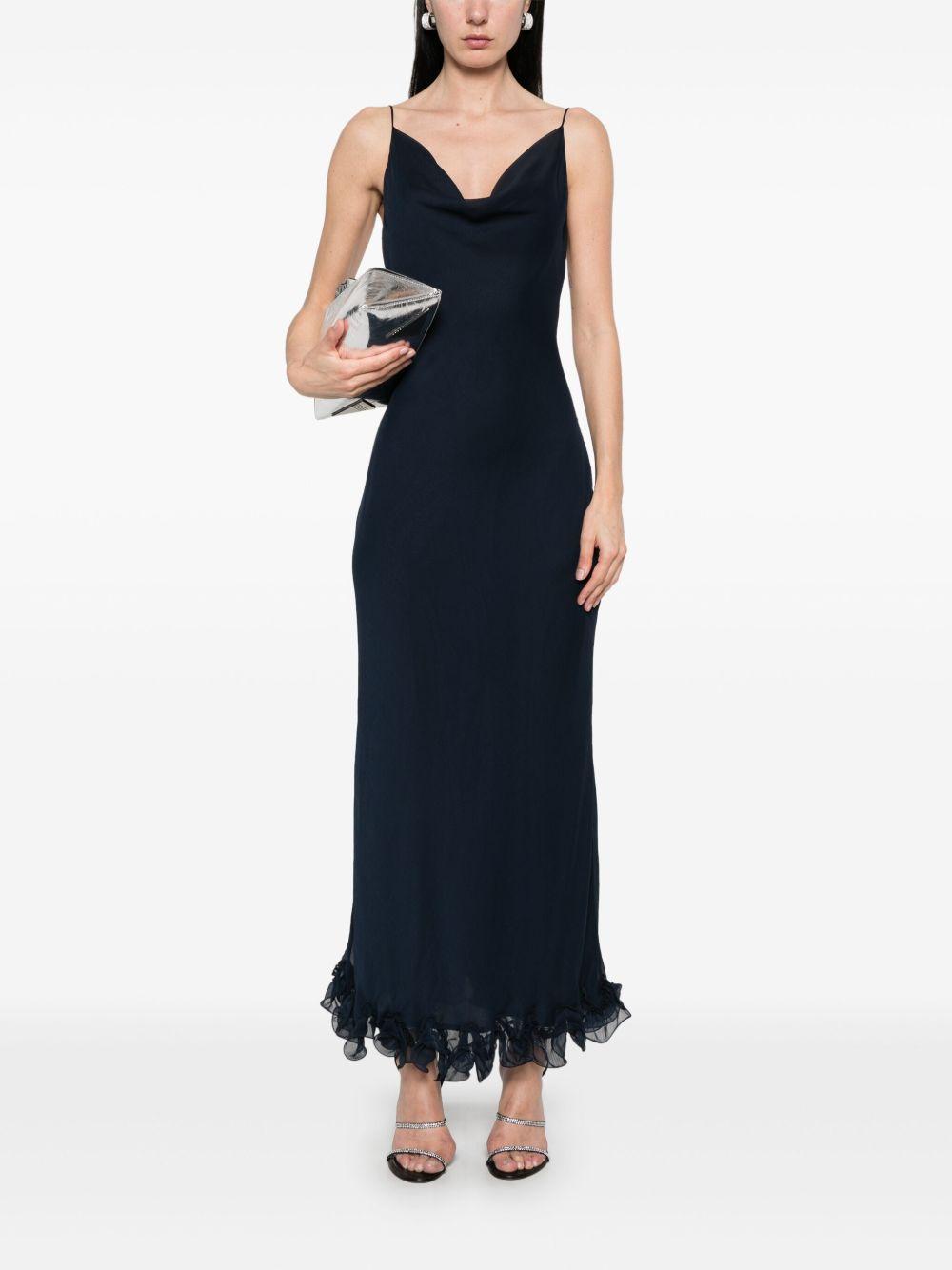 ruffle-trim chiffon maxi dress Product Image