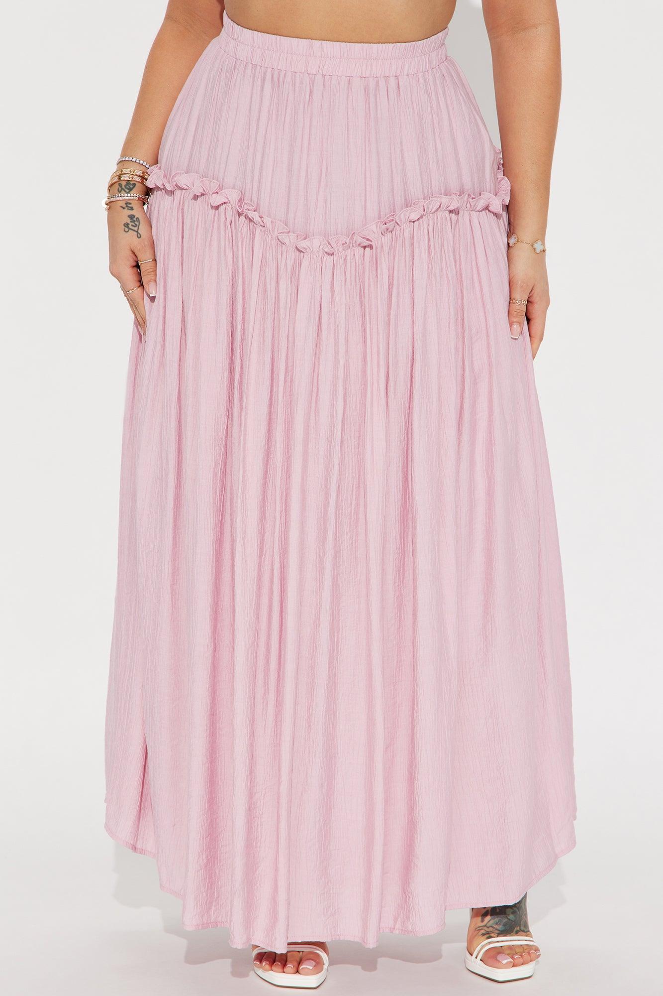 Lily Maxi Skirt - Pink Product Image