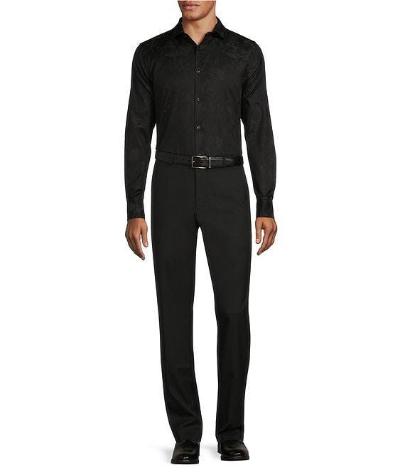 Murano Big & Tall Slim Fit Jacquard Long Sleeve Woven Shirt Product Image