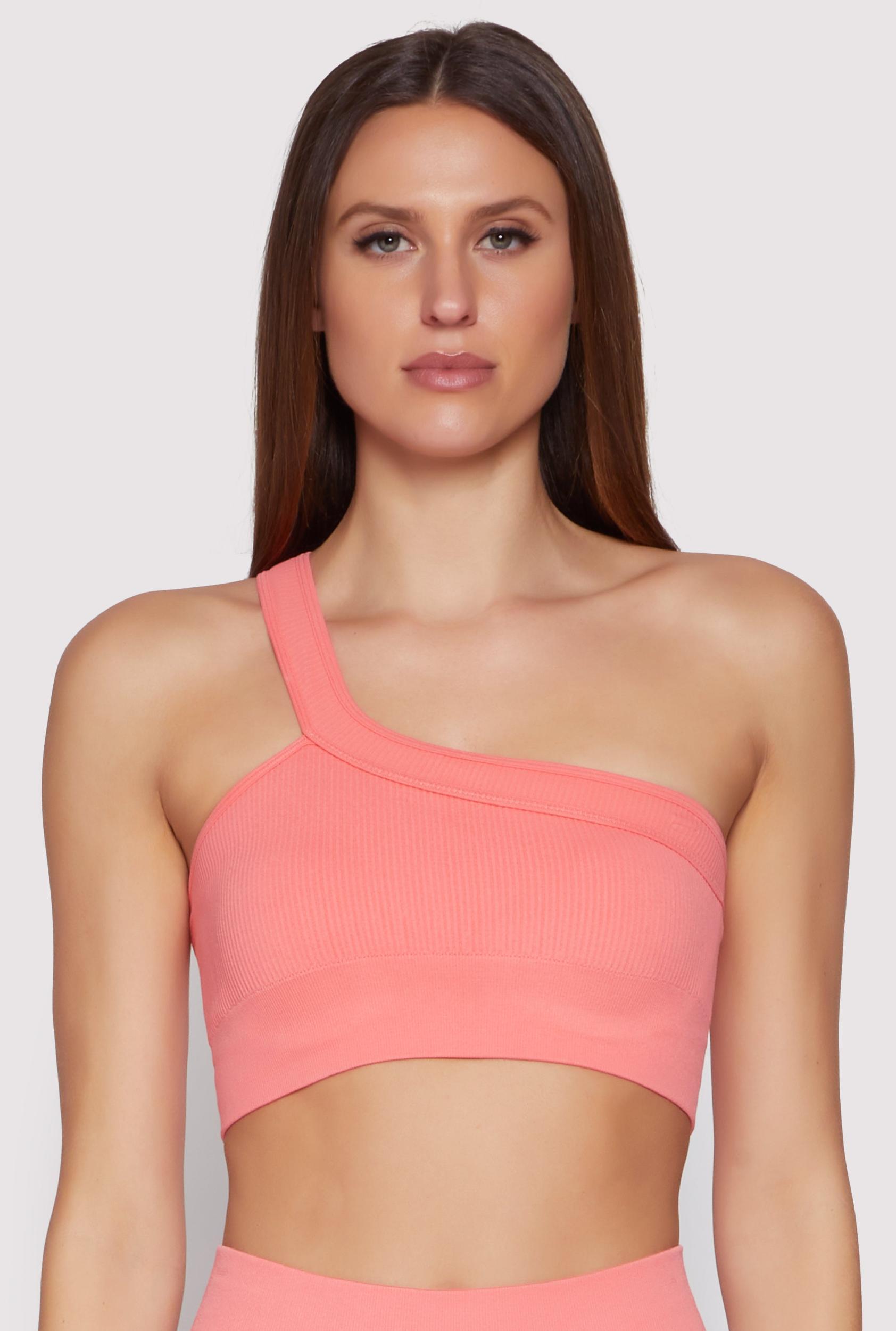 Womens Seamless One Shoulder Crop Top Product Image