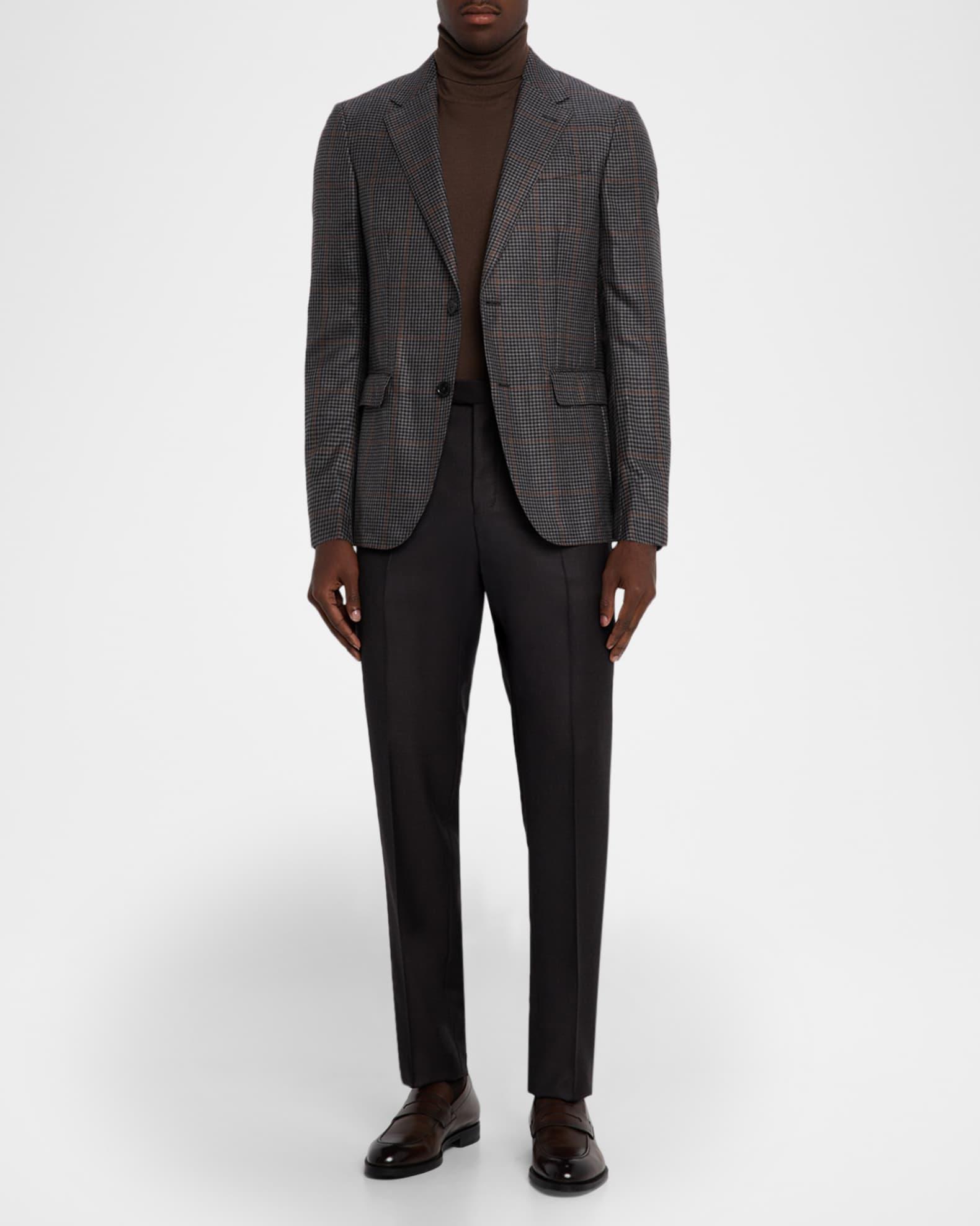 Men's Cashmere and Silk Houndstooth Check Sport Coat Product Image