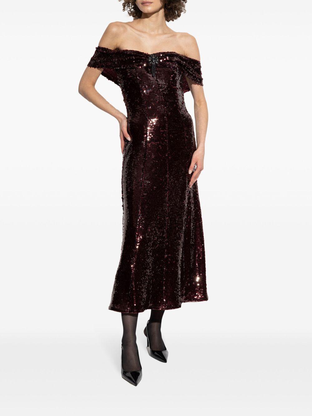 sequinned off-shoulder dress  Product Image