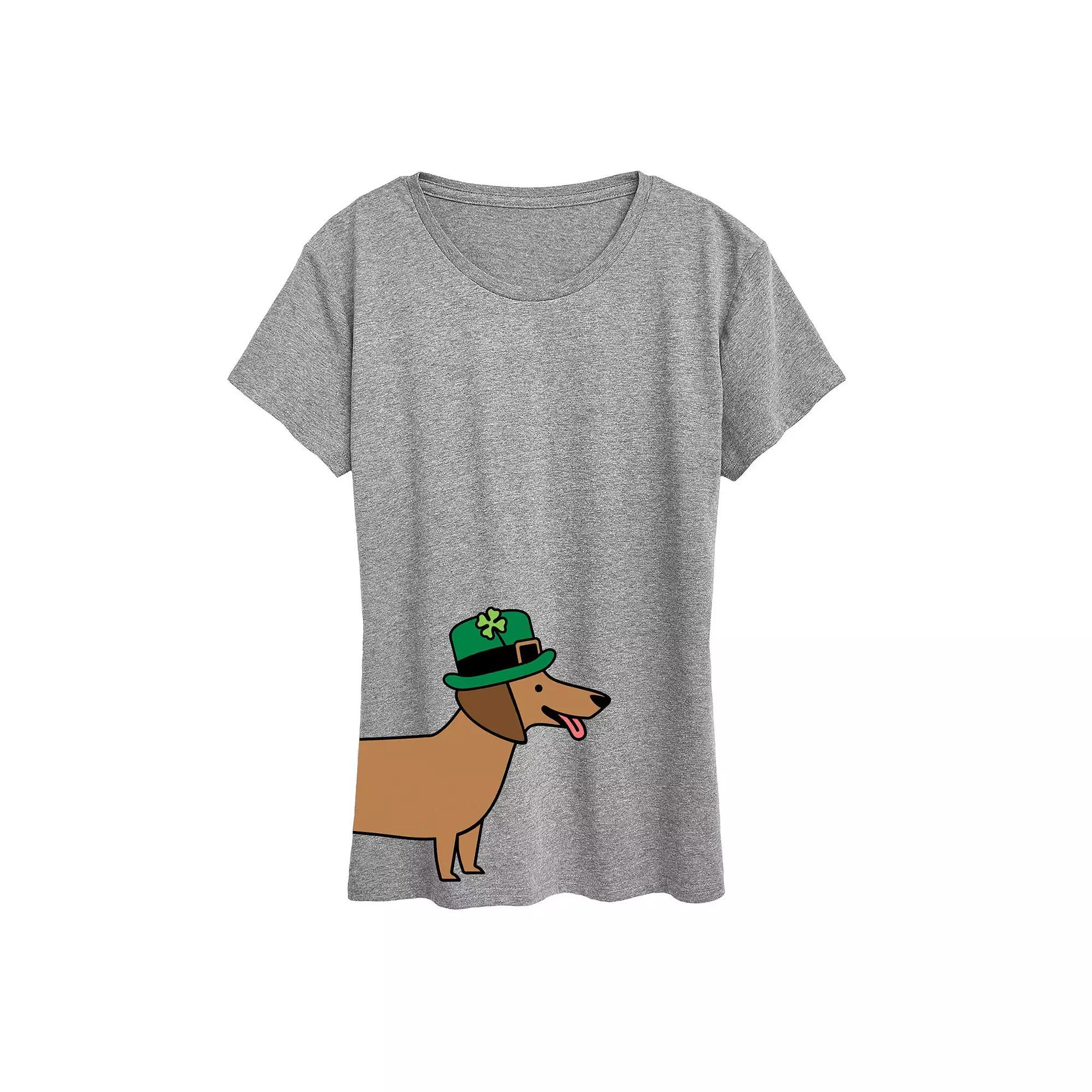 Plus St. Patrick's Day Dachsund Graphic Tee, Women's,  Product Image