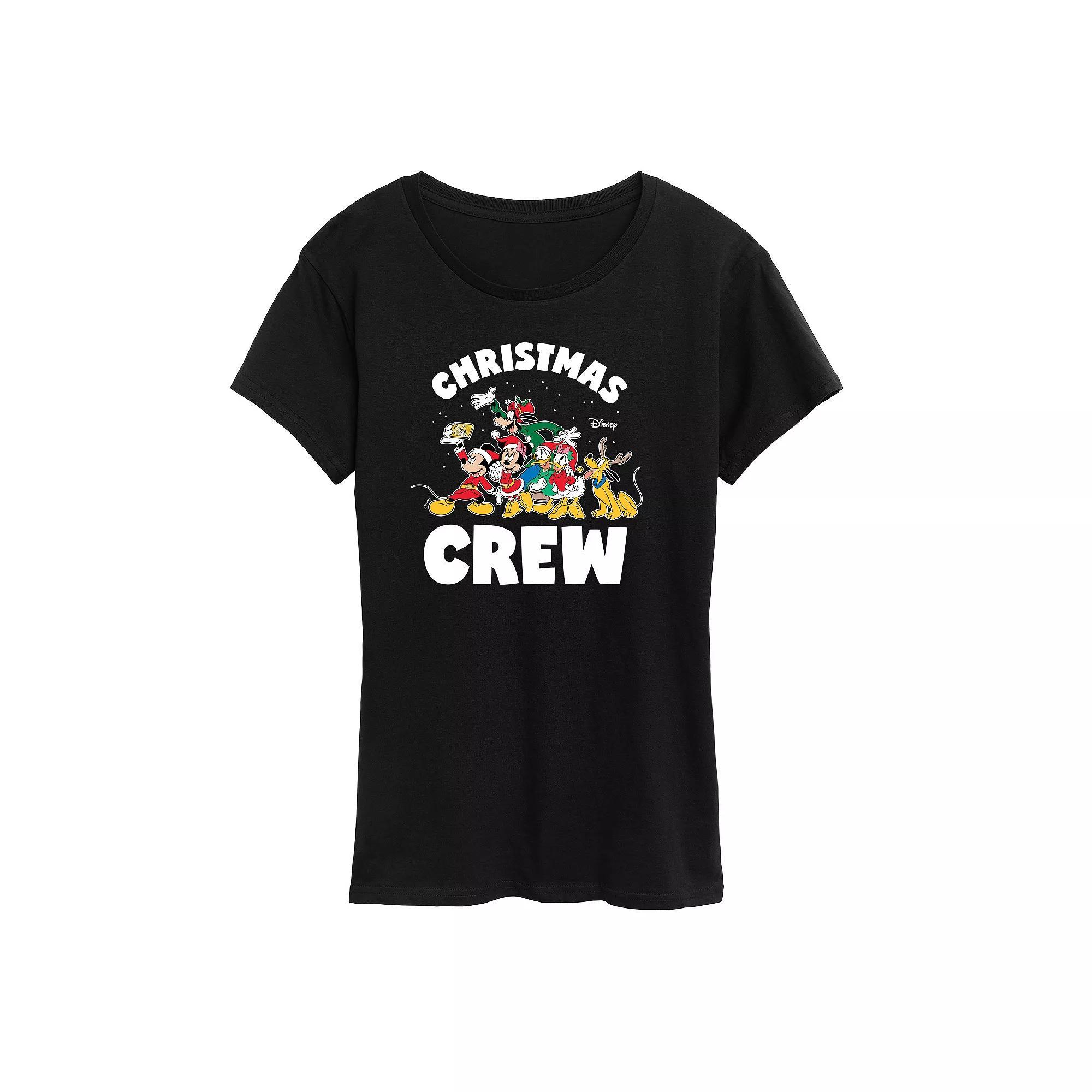 Disney's Mickey and Friends Women's Christmas Crew Graphic Tee, Girl's,  Product Image