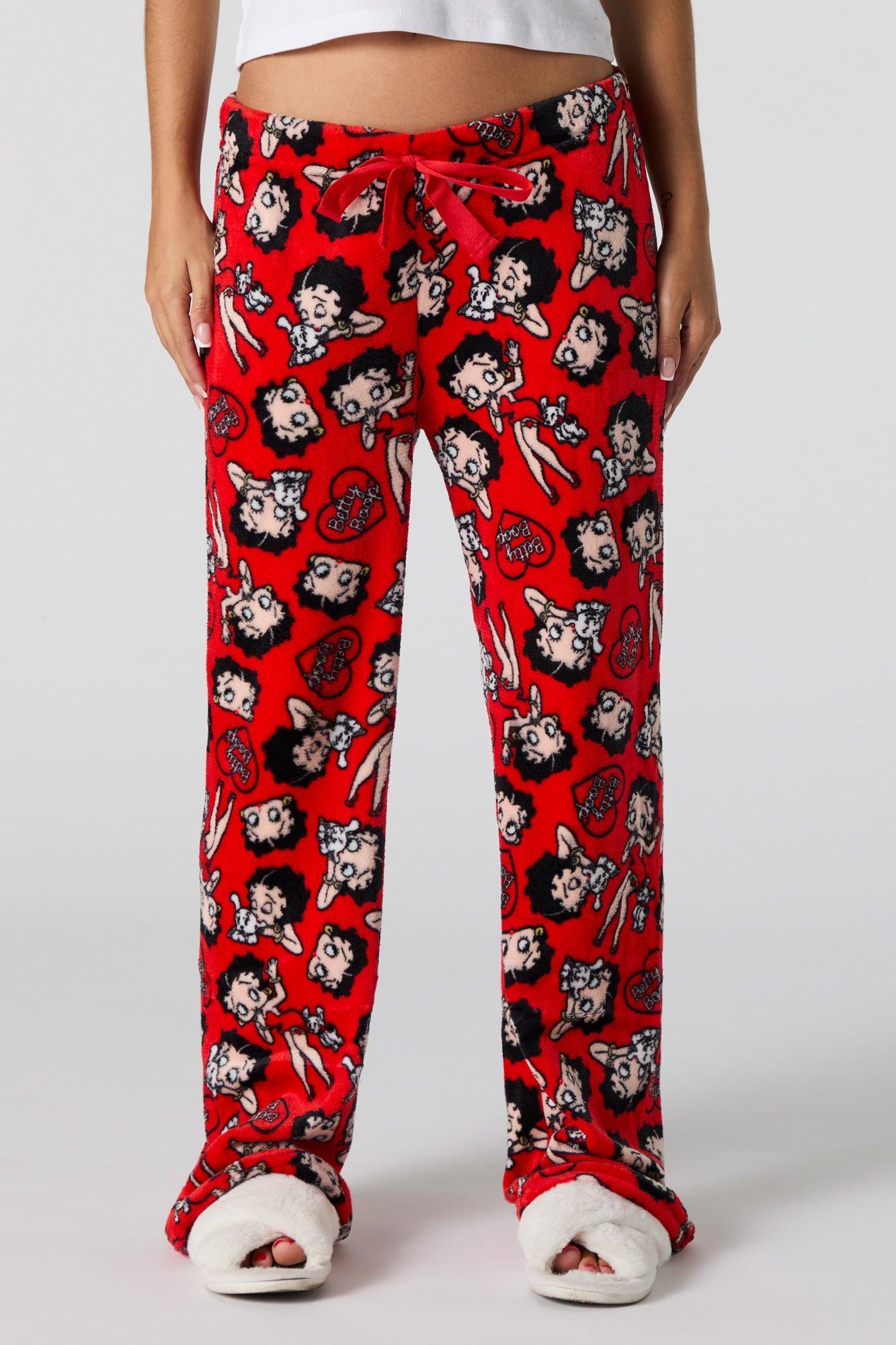 Betty Boop Printed Plush Pajama Pant Female Product Image