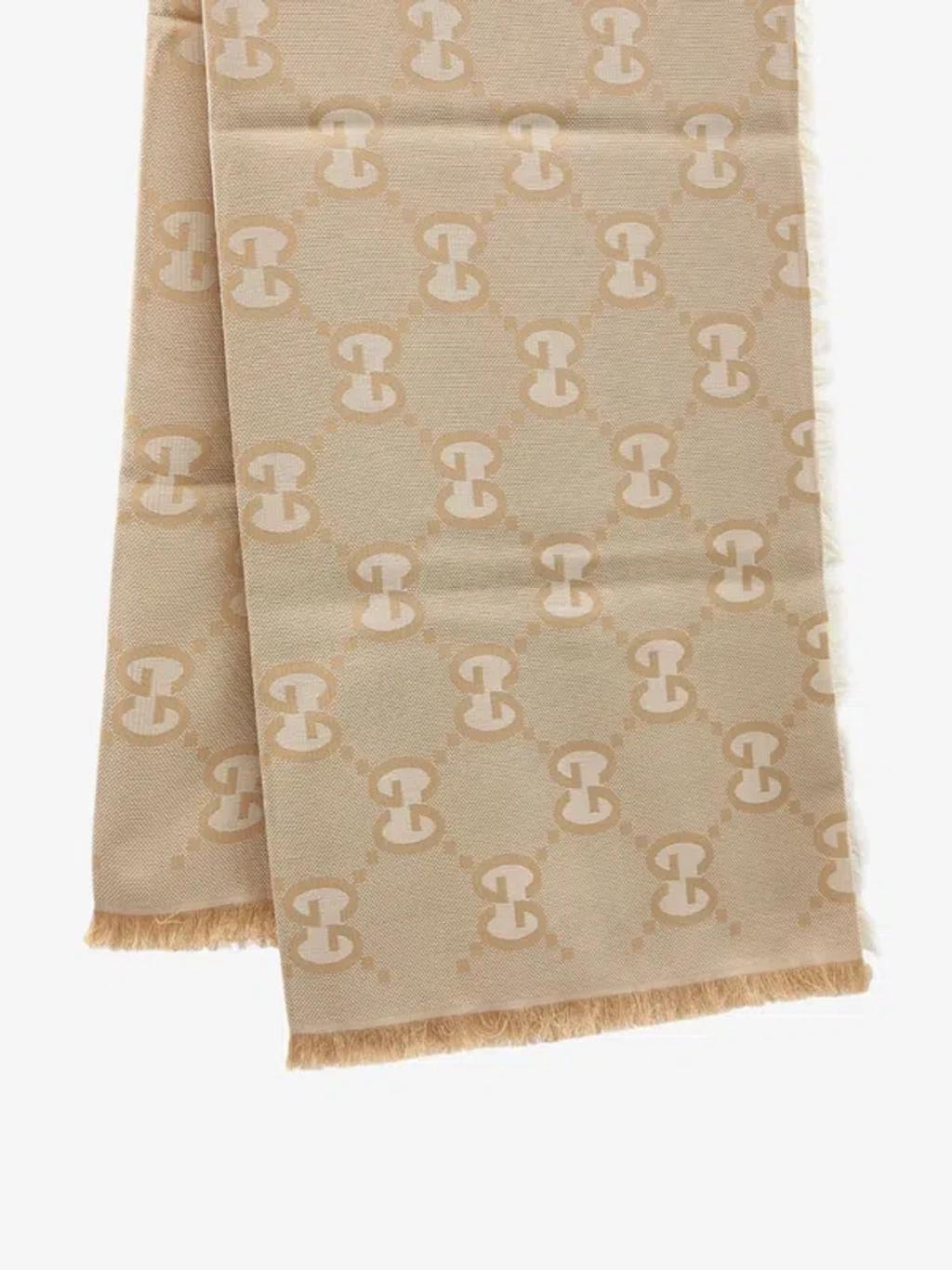 GUCCI Gg Scarf In Beige Product Image