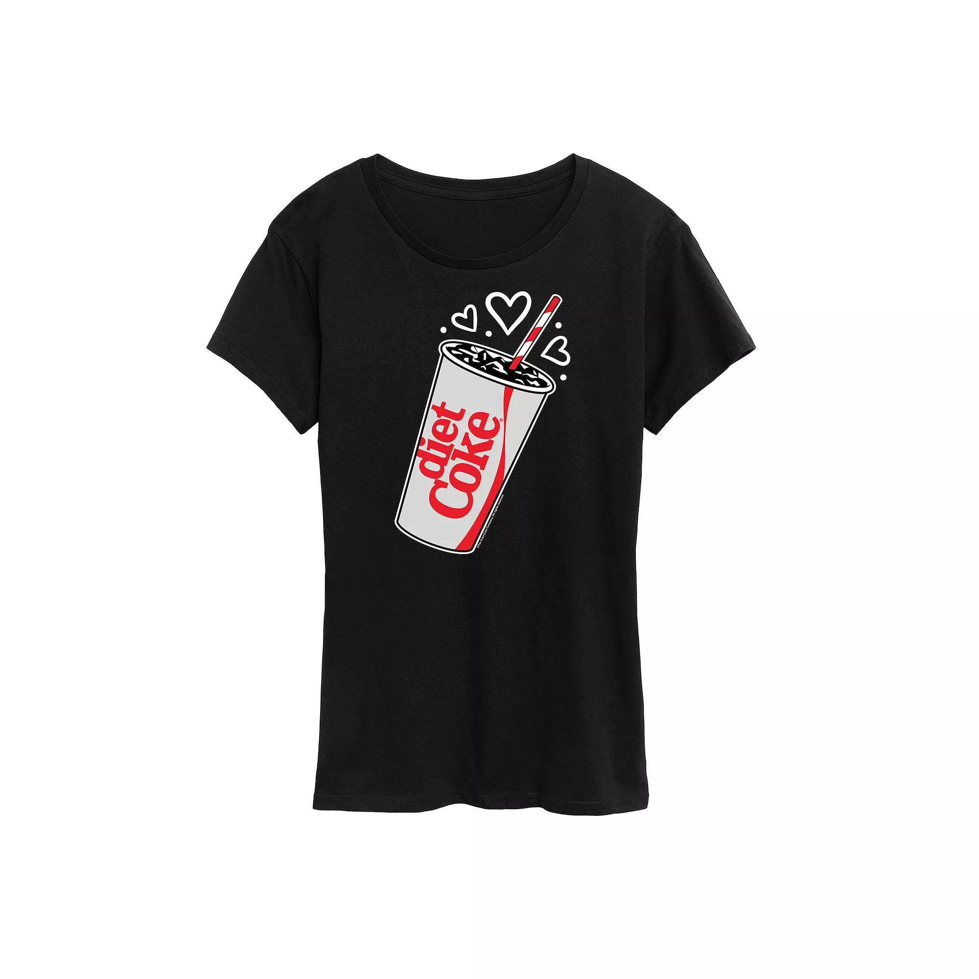 Women's Diet Coke Heart Bubbles Graphic Tee,  Product Image