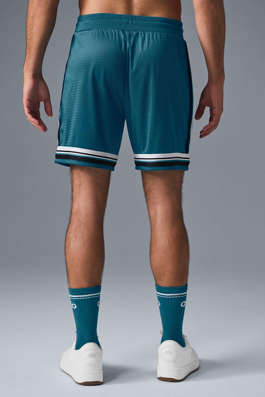 7" Key Mesh Basketball Short - Oceanic Teal Male Product Image