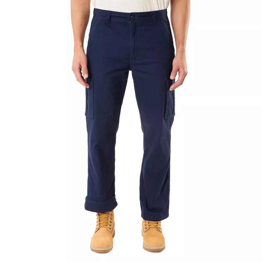 Mens Smiths Workwear Relaxed-Fit Print Fleece-Lined Cargo Canvas Pants Product Image