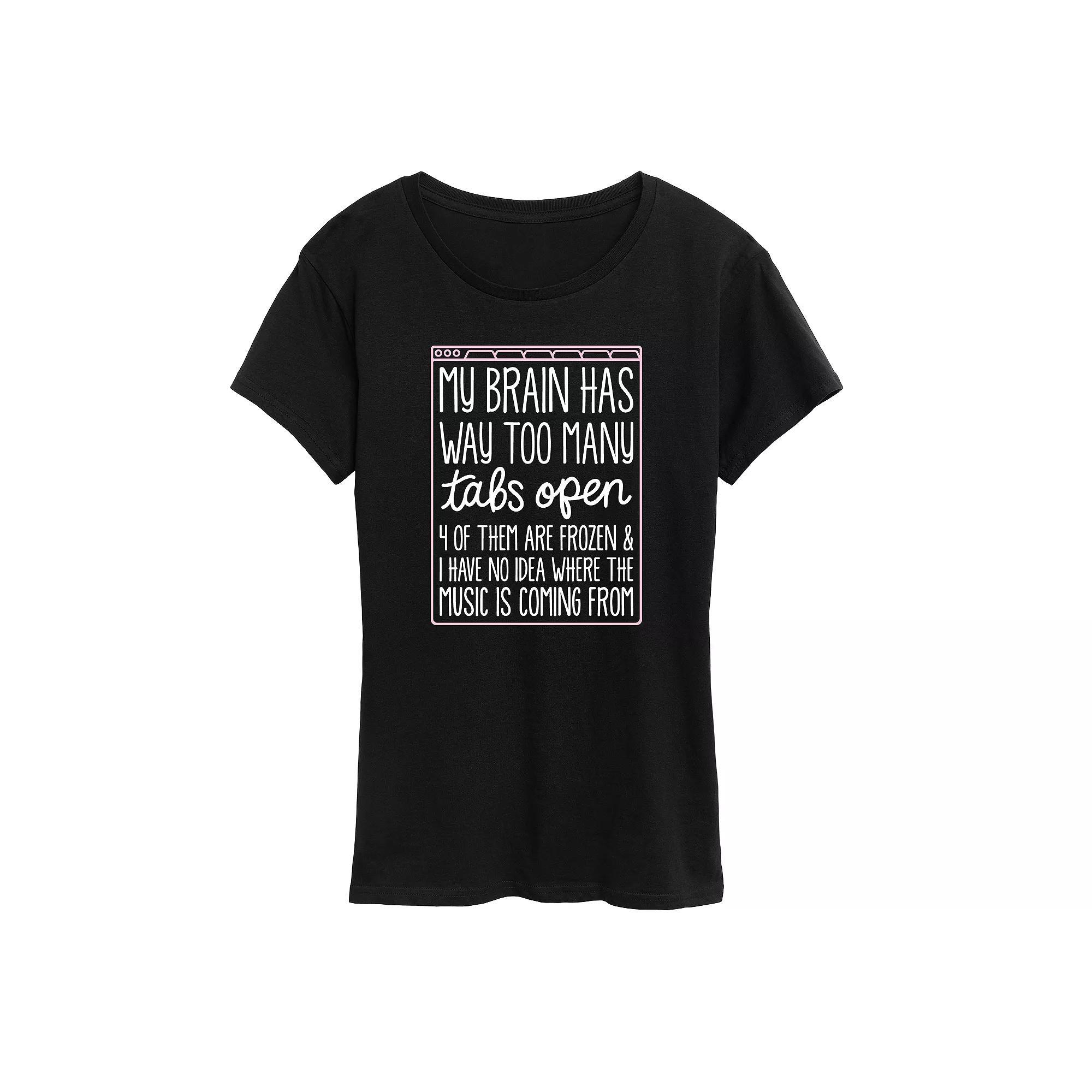 Women's Too Many Tabs Open Graphic Tee, Girl's,  Product Image