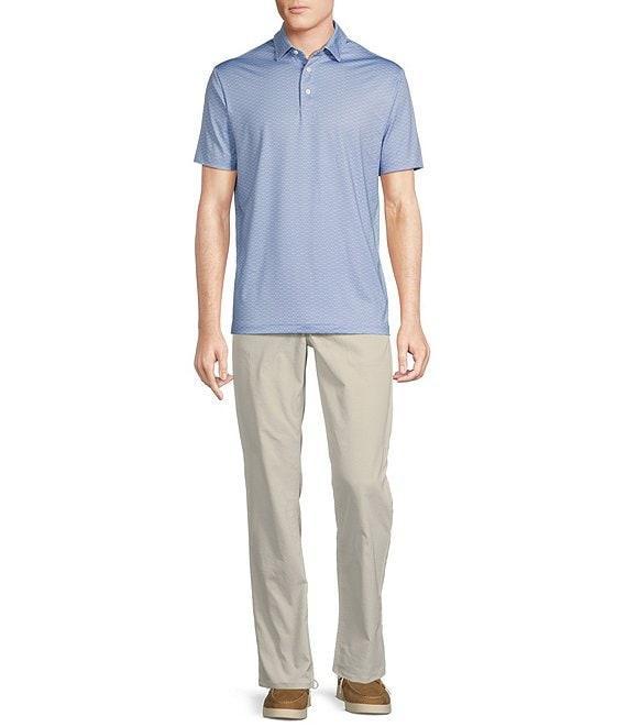 Cremieux Blue Label Performance Stretch Micro Geo Print Short Sleeve Golf Polo Shirt Product Image