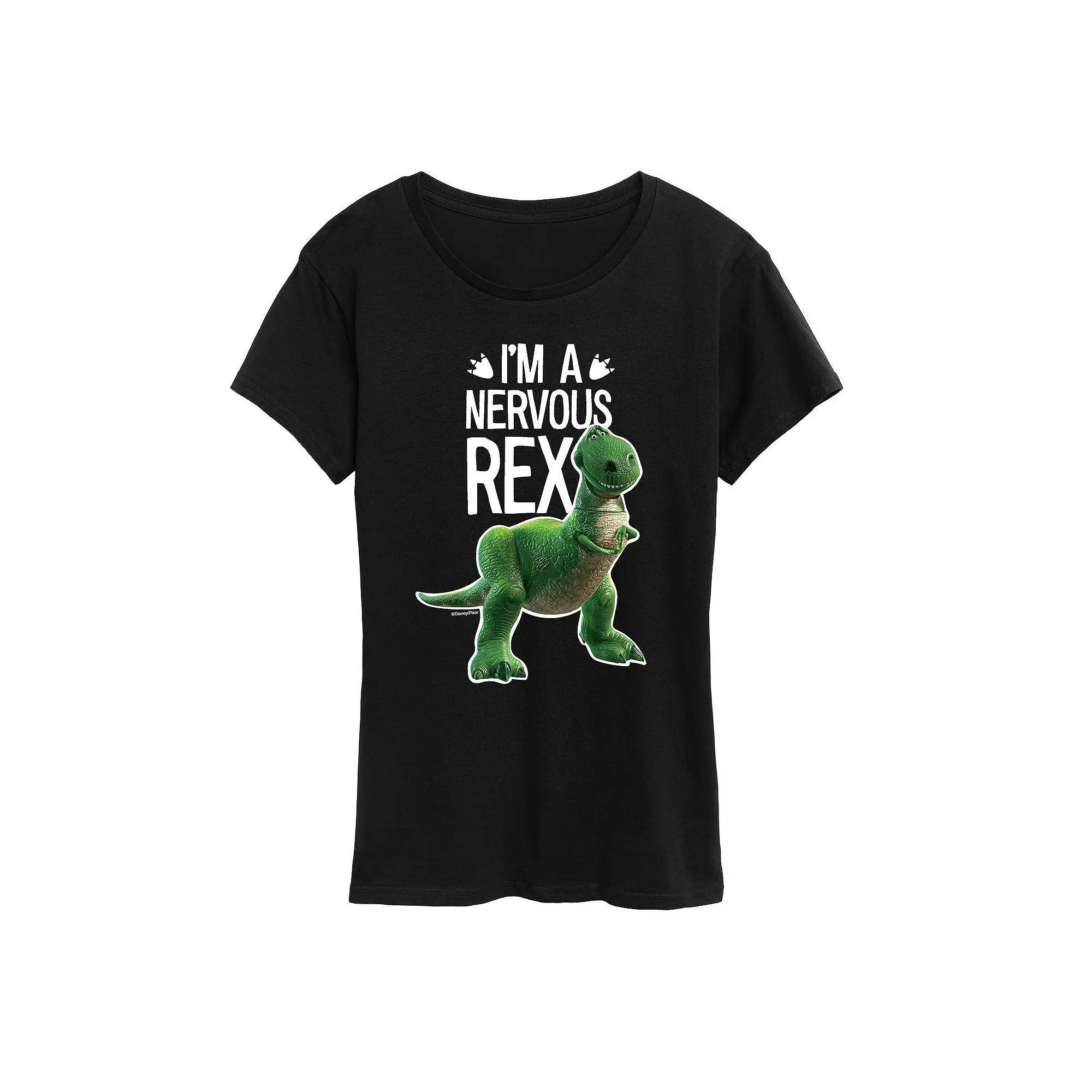 Disney / Pixar's Toy Story Women's Nervous Rex Graphic Tee, Girl's, Size: Medium, Black Product Image