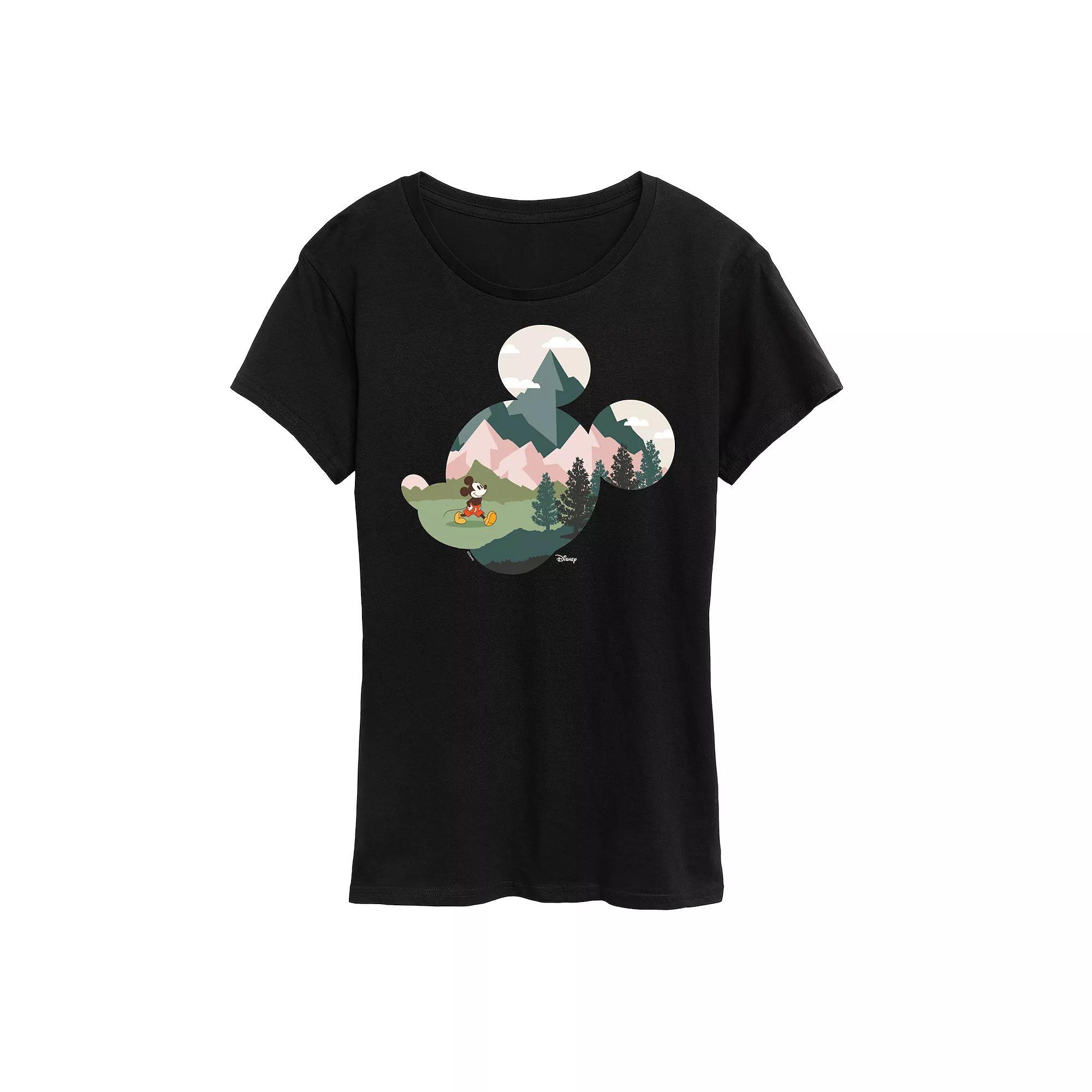 Disney's Mickey Mouse Women's Nature Fill Graphic Tee,  Product Image