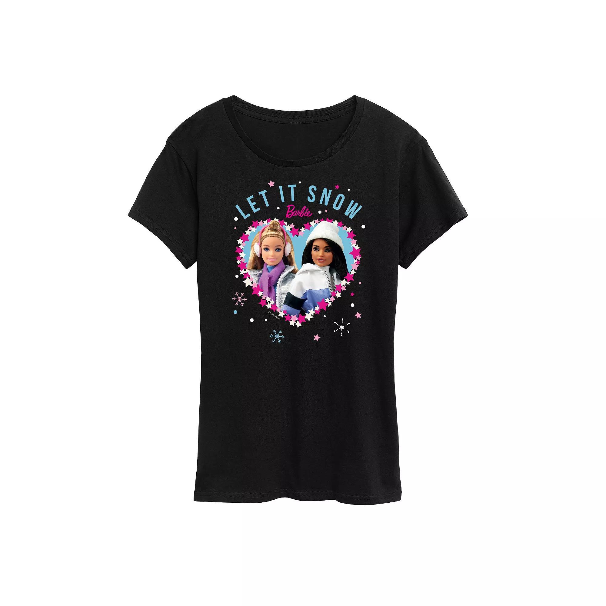 Women's Barbie® Let It Snow Graphic Tee, Girl's,  Product Image