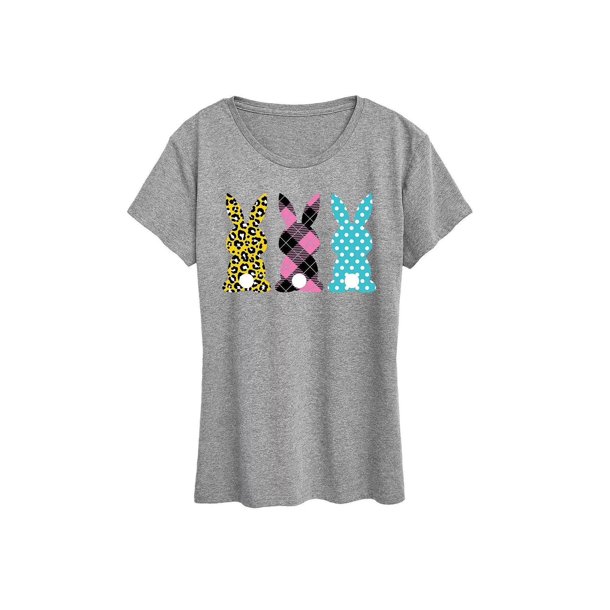 Women's Patterned Bunnies Graphic Tee,  Product Image
