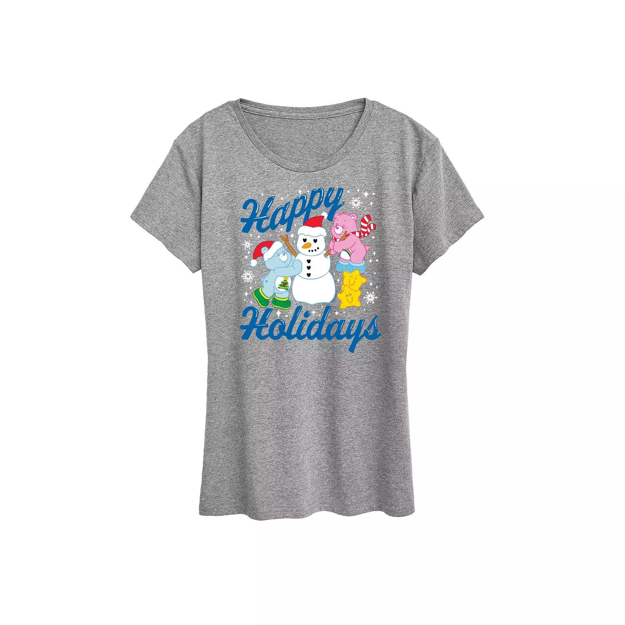 Women's Care Bears Happy Holidays Graphic Tee, Girl's, Size: Large, Black Product Image