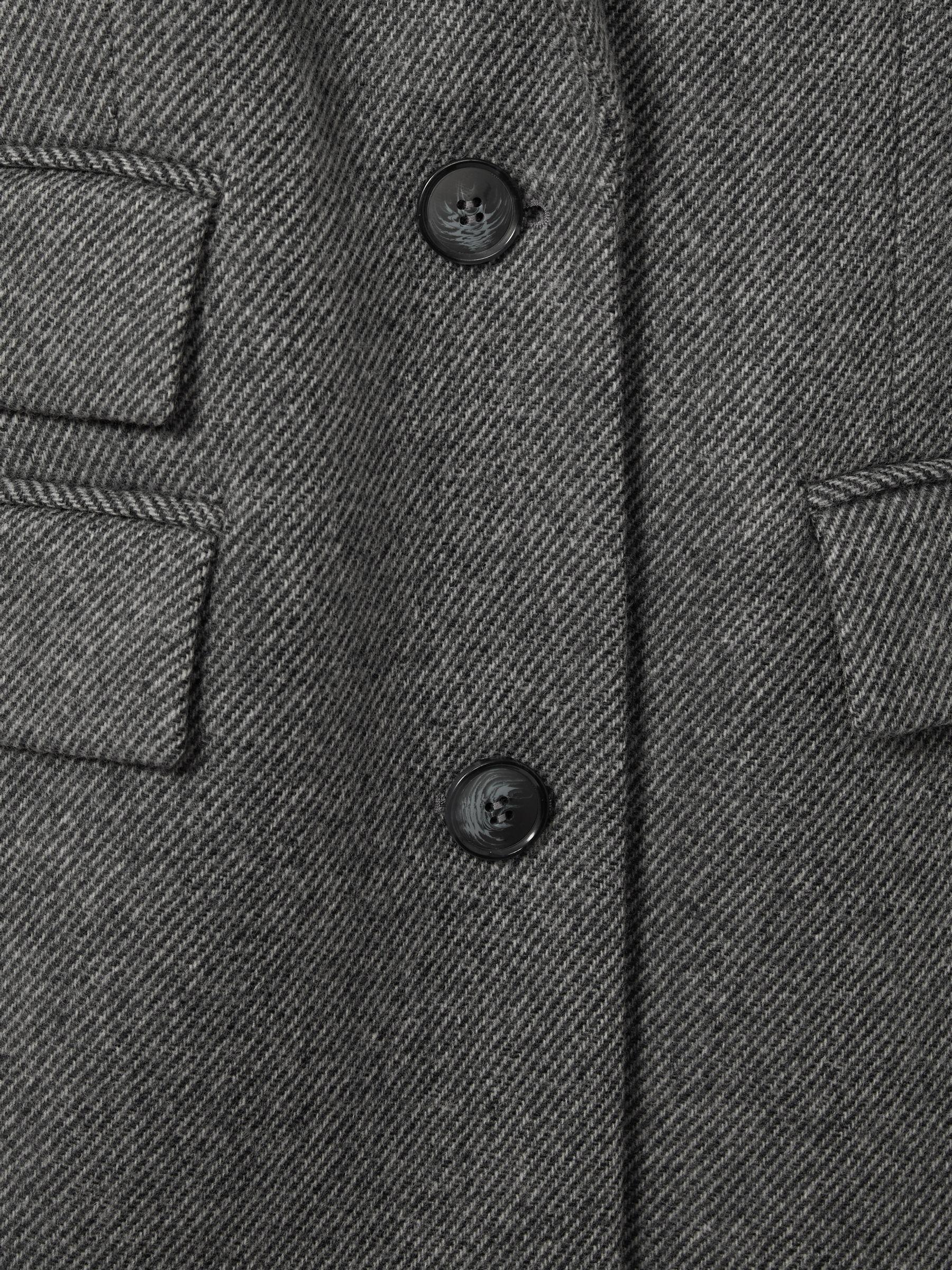 Petite Jersey Twist-Detail Midi Dress in Grey Product Image