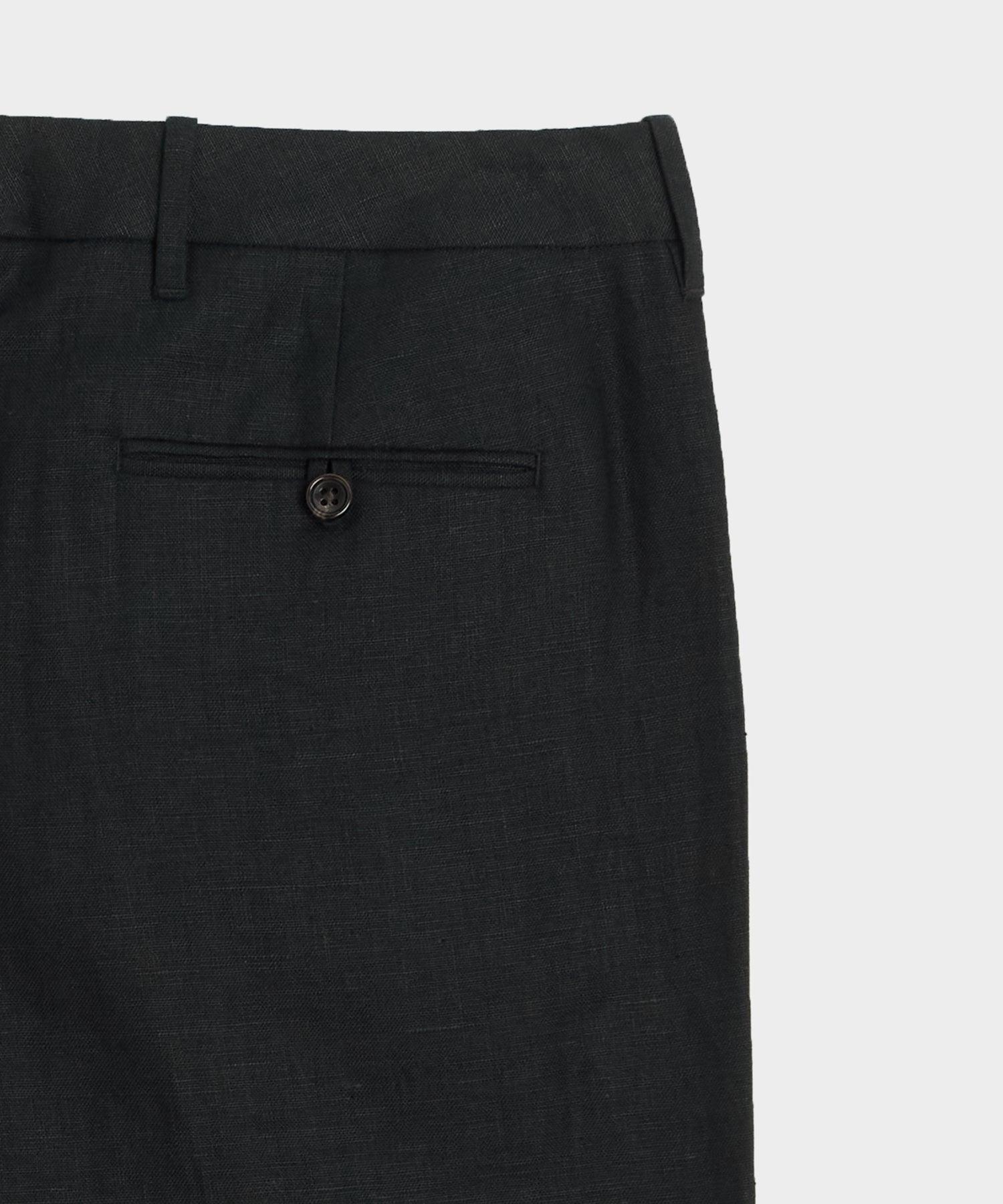 Straight Fit Linen Tab Trouser Product Image