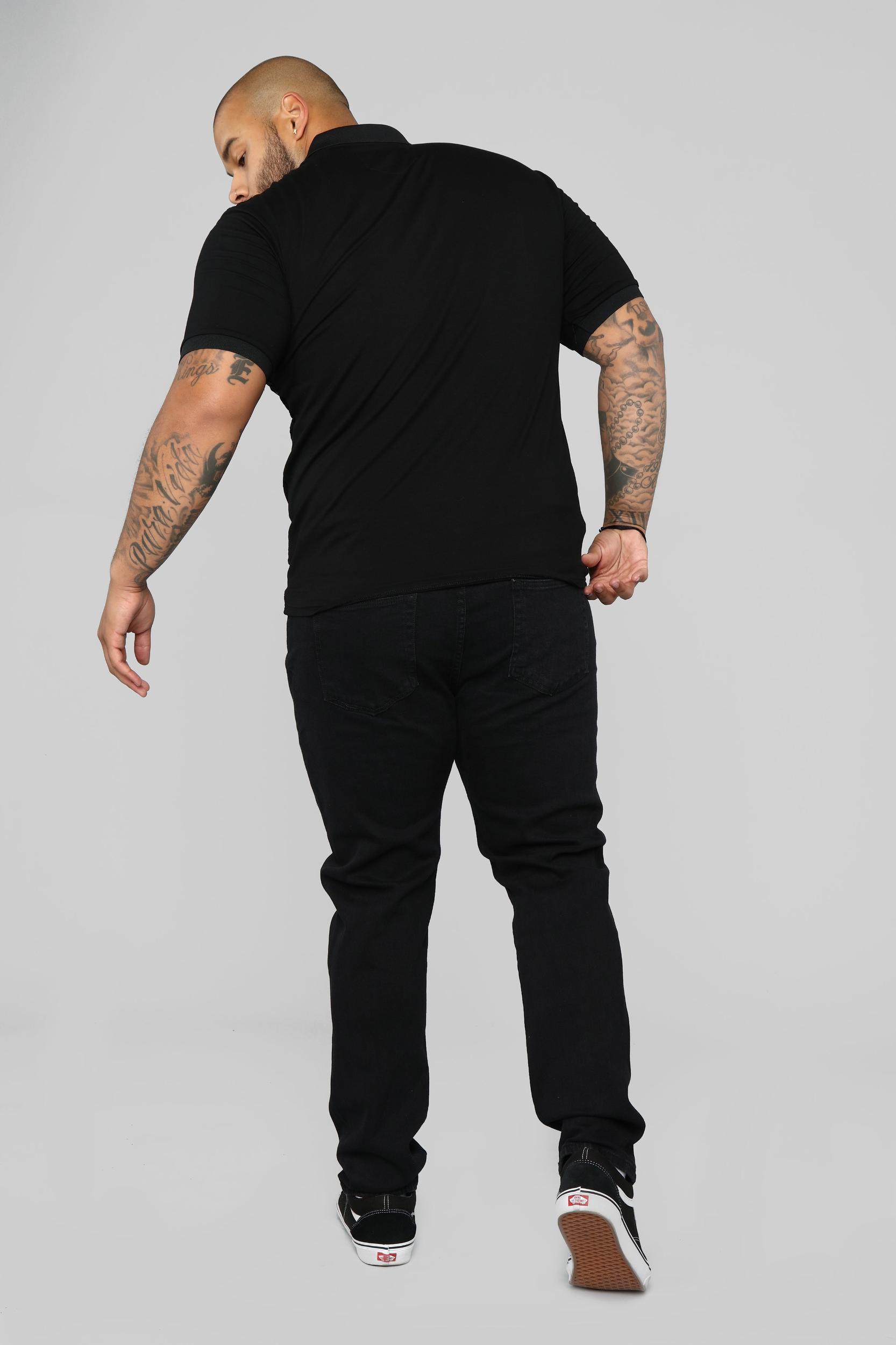 Breezy Short Sleeve Polo - Black Product Image